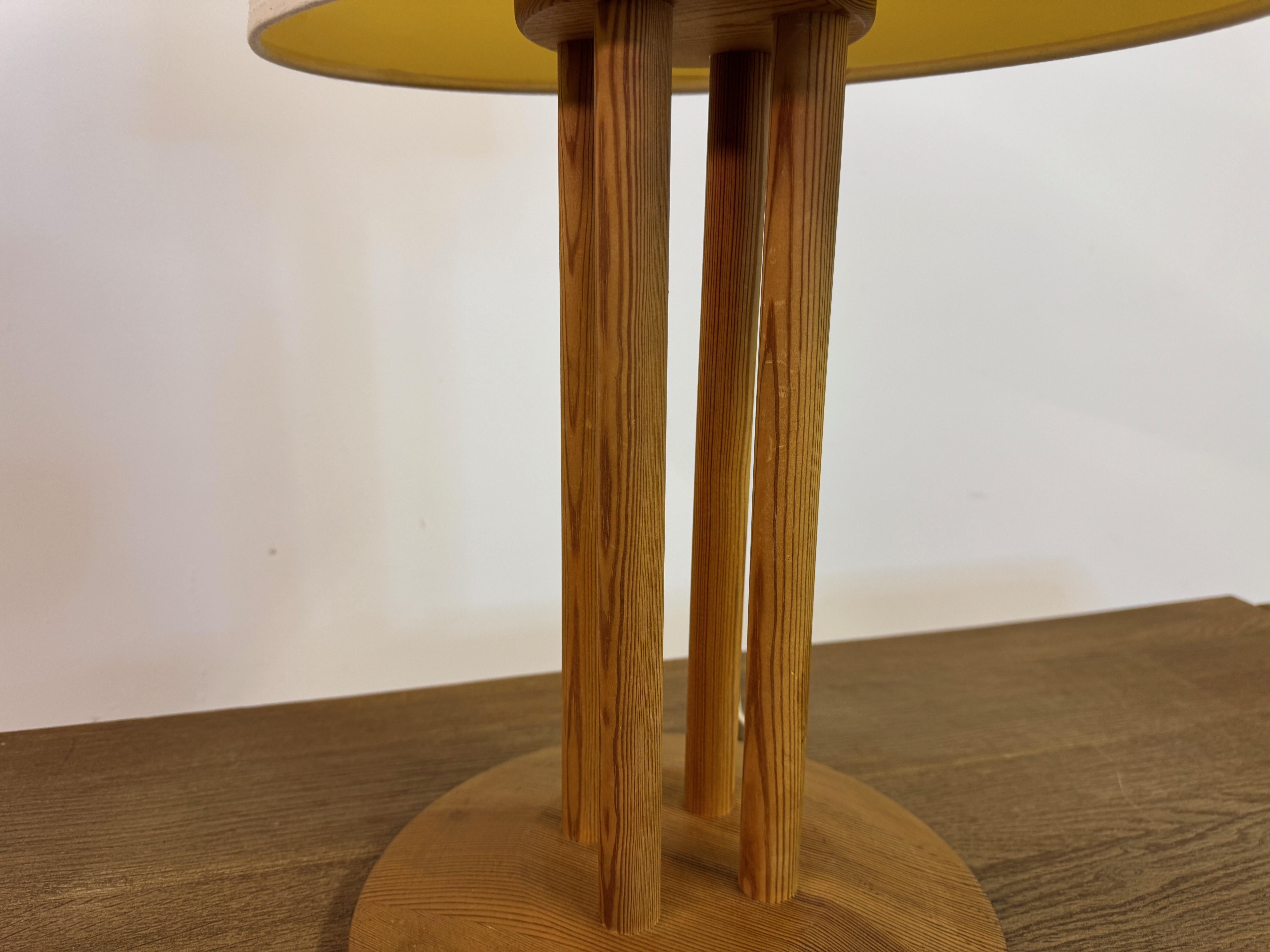 Pine Table Lamp with Rod Base, 1970s–1980s im Angebot 2
