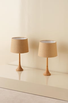 Tischlampen aus Kiefer, Schweden, 1970er Jahre