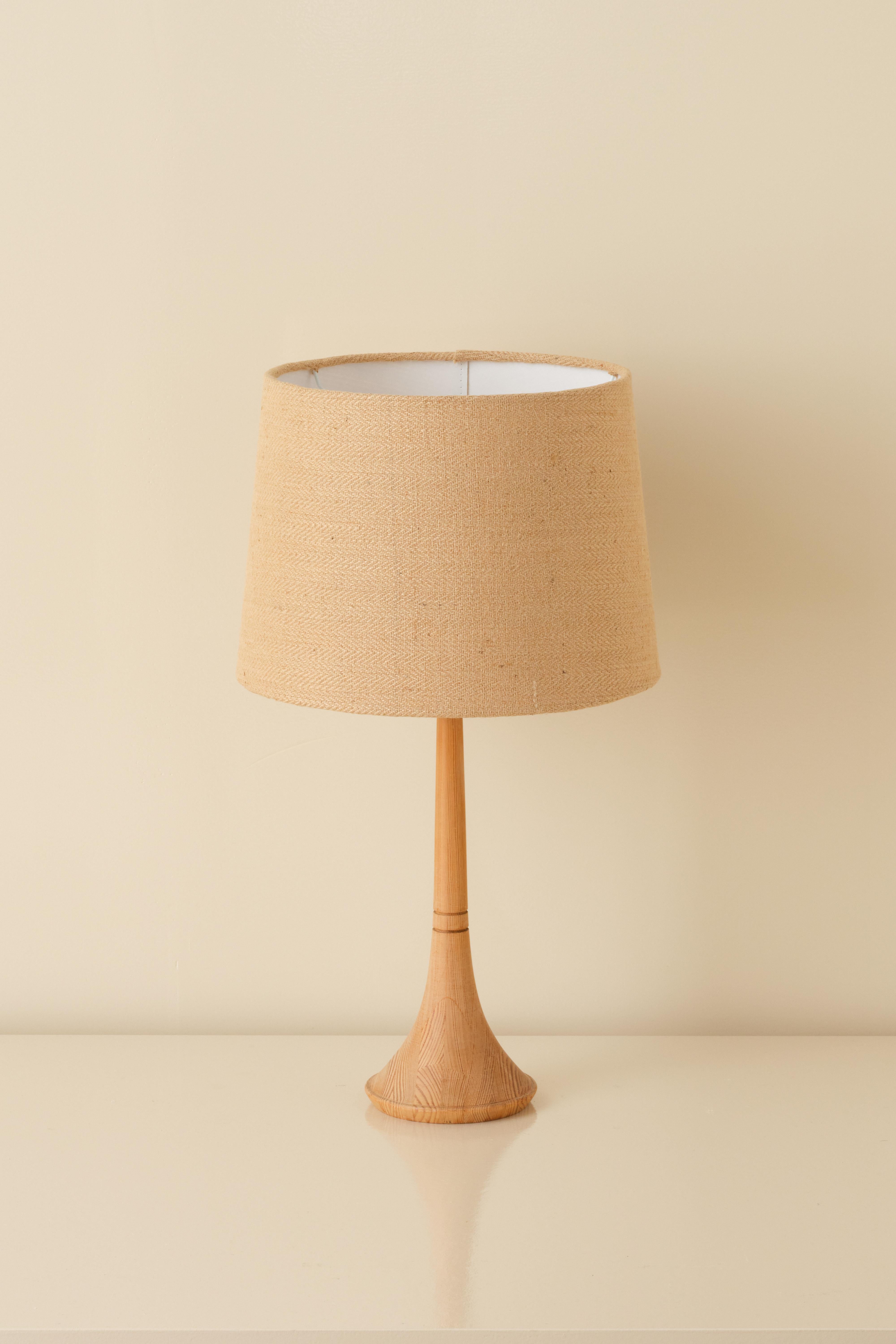 Suédois Lampes de table en pin, Suède, années 1970 en vente