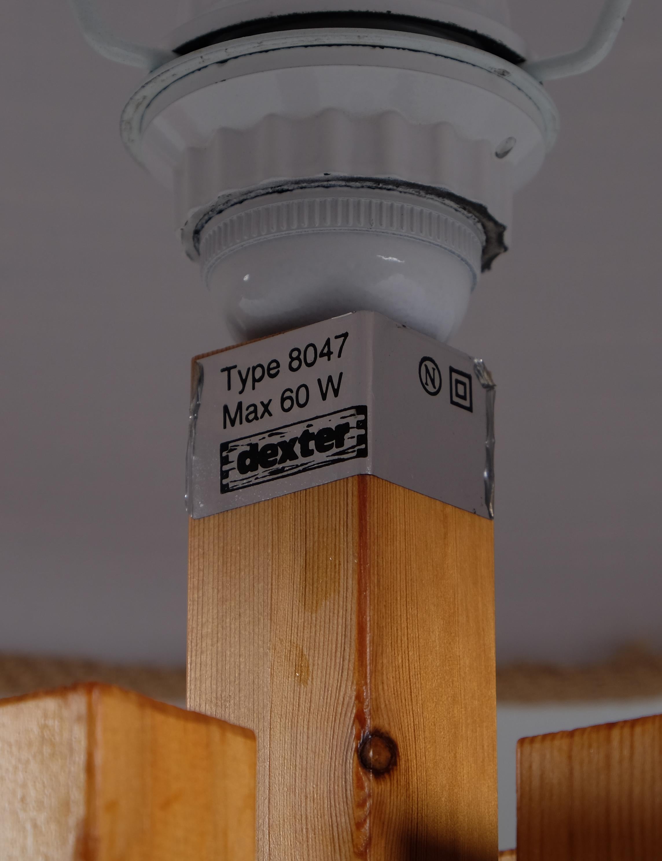 Lampes de table en pin, Suède, années 1970 en vente 1