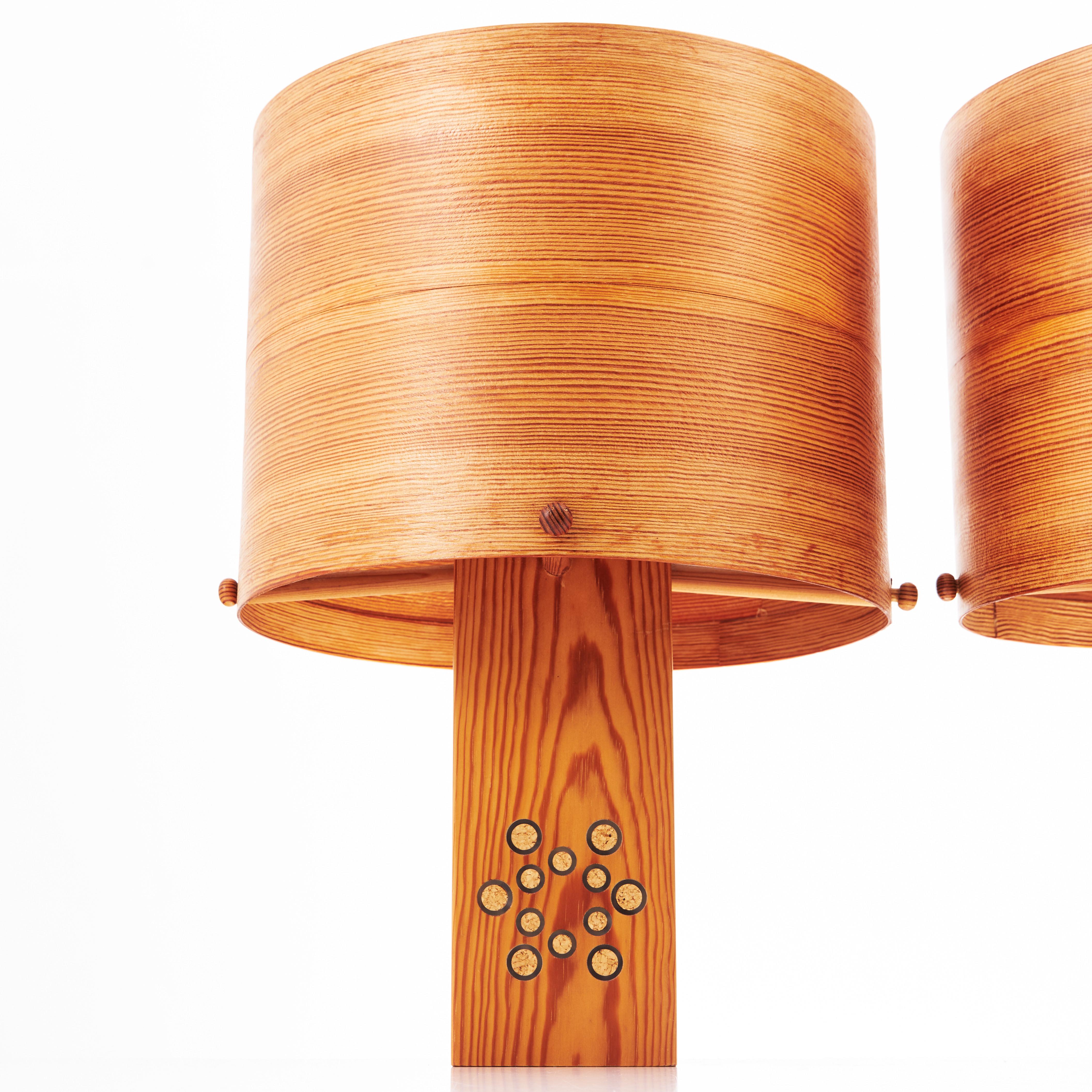 Lámparas de mesa de madera de pino anónima Francia 1970 Pino en venta