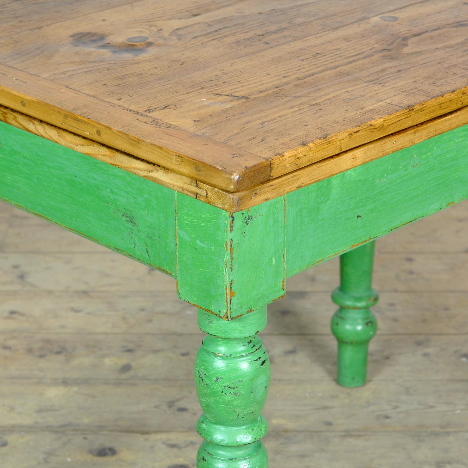 Pine Table with Extendable Top, 1930s 2