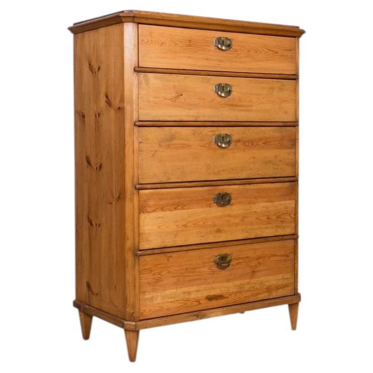 Pine Tallboy Chest of Drawers, 1920s, Professionally Restored