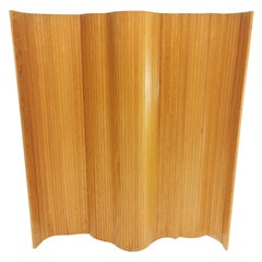 Pine Tambour Room Divider / Screen in the Manner of Aalto by Habitat, 1980s