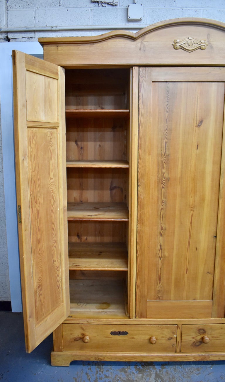 Pine Three Door KnockDown Armoire at 1stdibs