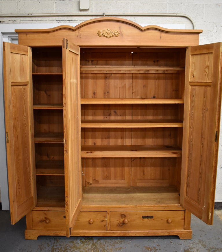 Pine Three Door KnockDown Armoire at 1stdibs