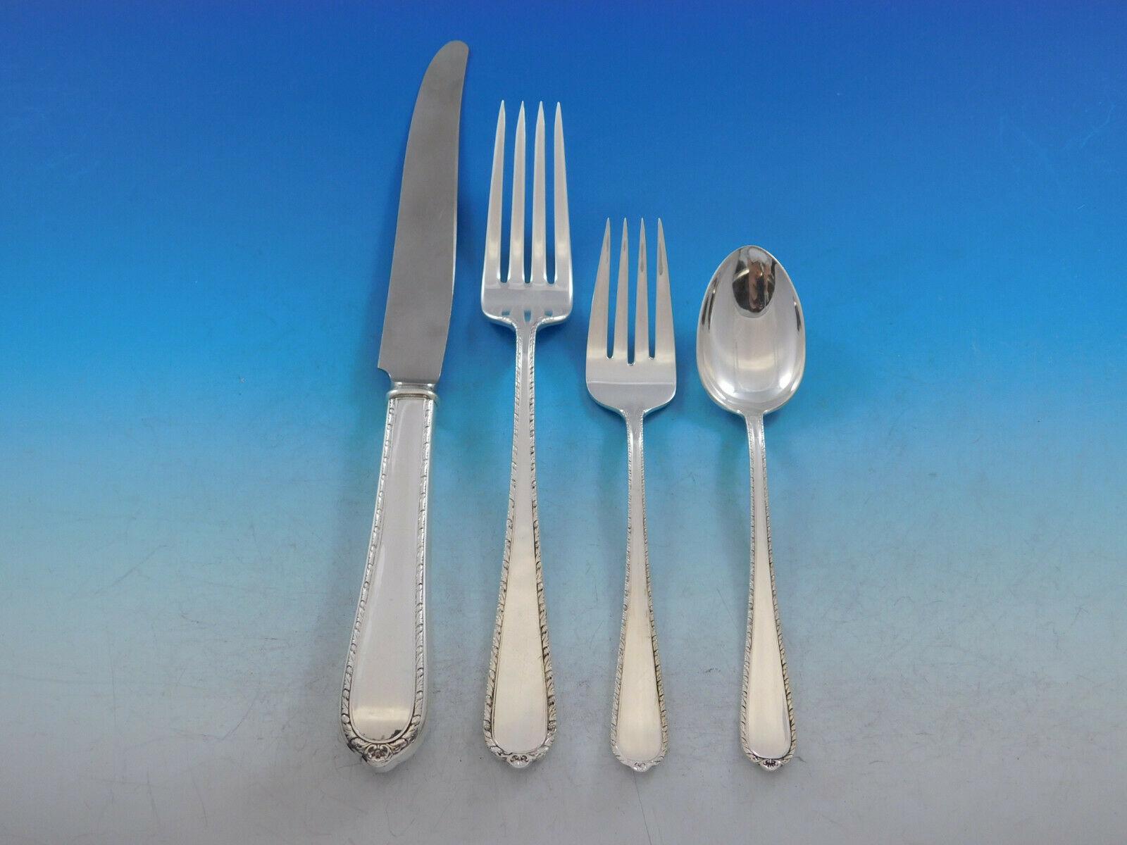 Monumental pine tree by international sterling silver flatware set, 169 pieces. This set includes:

12 dinner size knives, 9 5/8