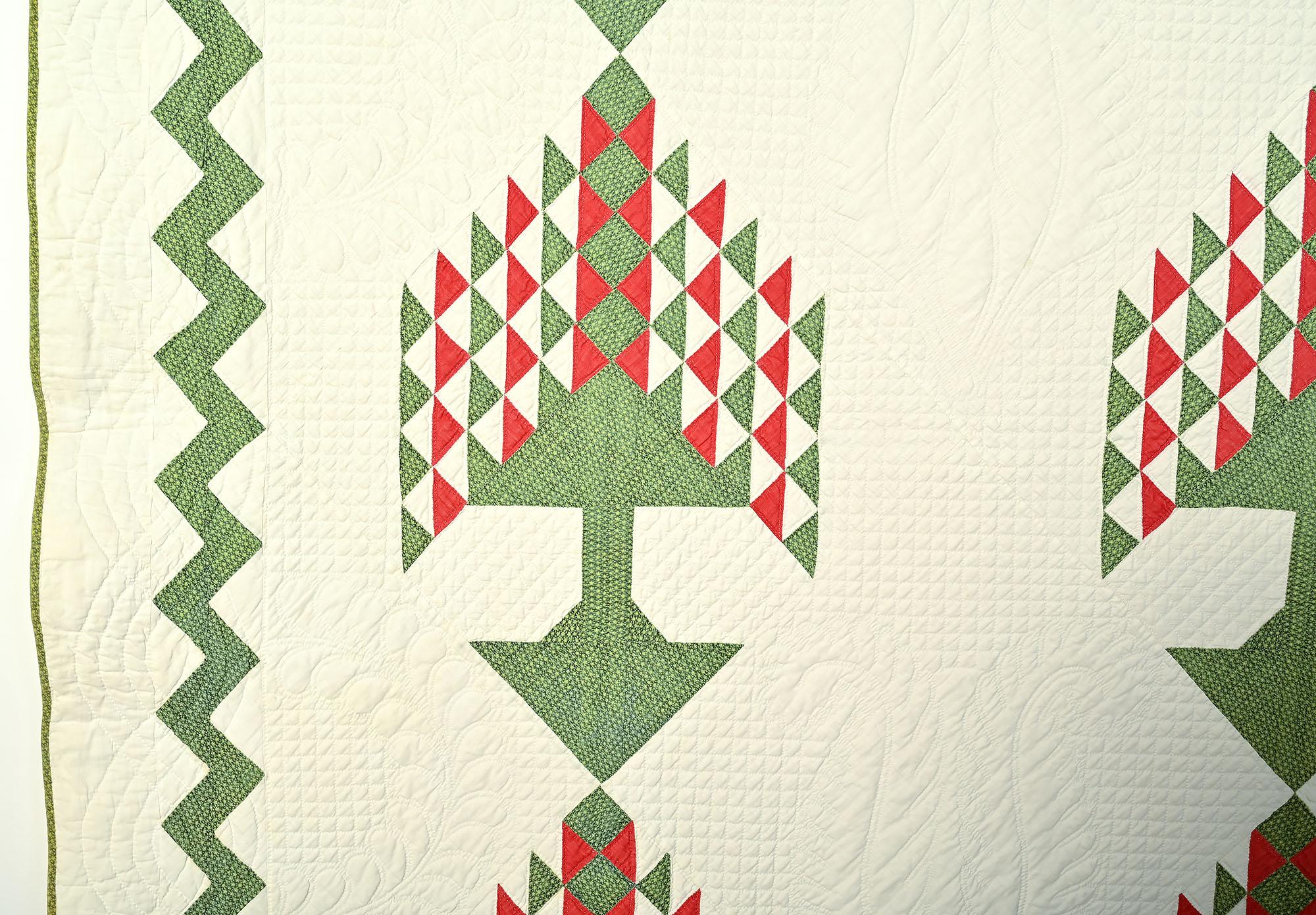 Country Pine Trees Quilt For Sale