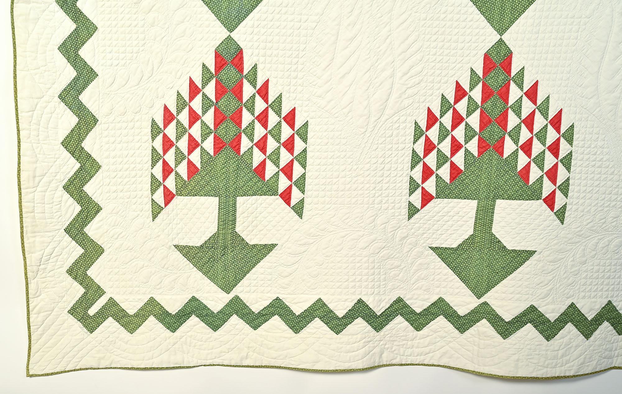 American Pine Trees Quilt For Sale