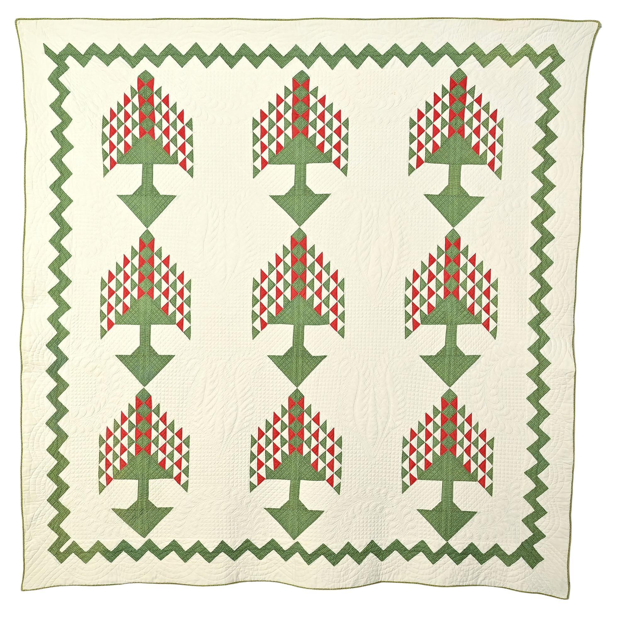 Pine Trees Quilt For Sale
