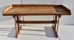 Pine Trestle-Base Work Table