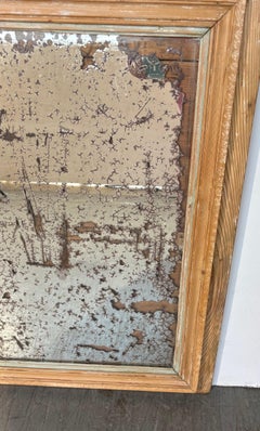 Rustic Pine Trumeau / Overmantel Mirror