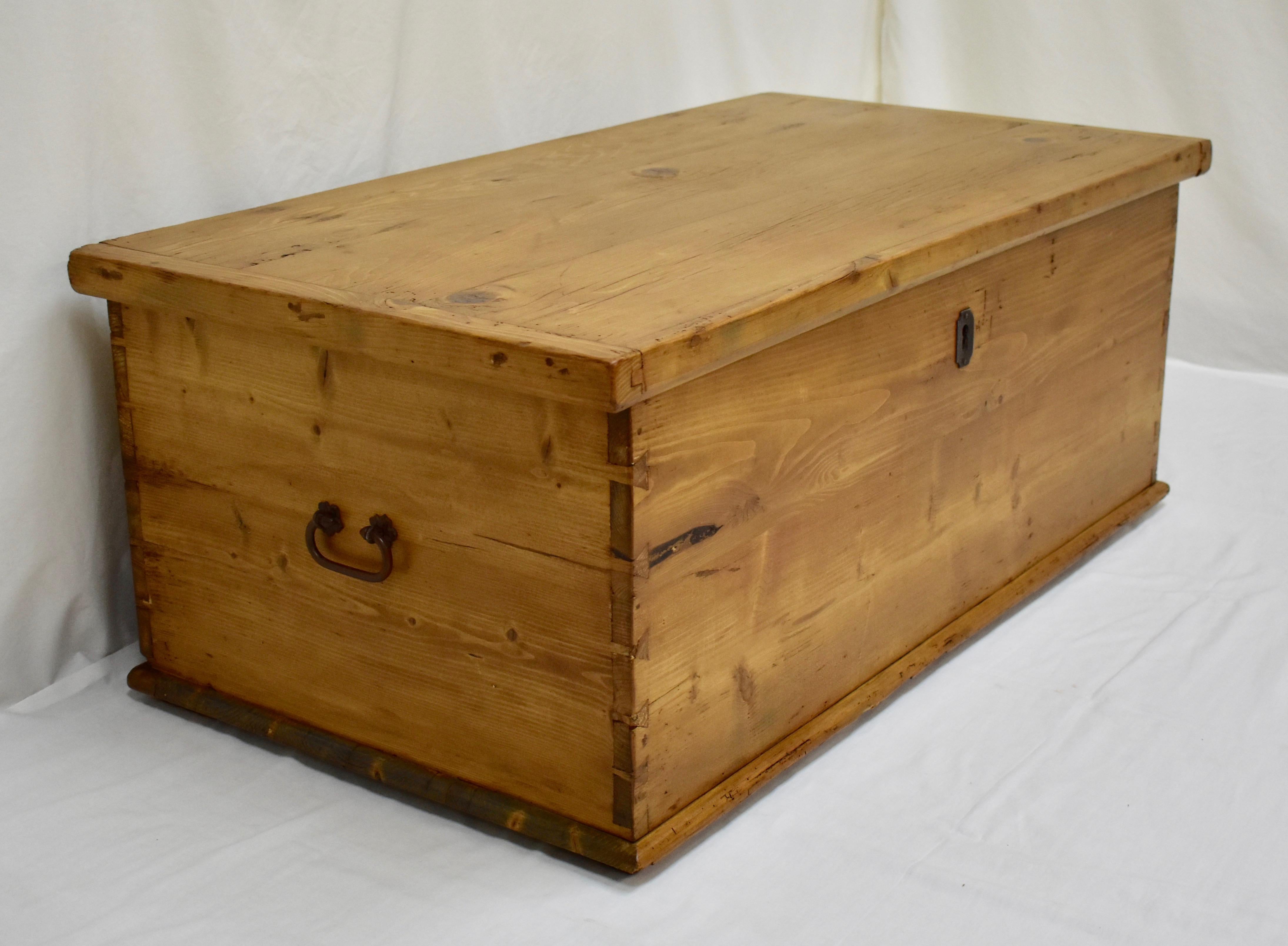 Polished Pine Trunk or Blanket chest