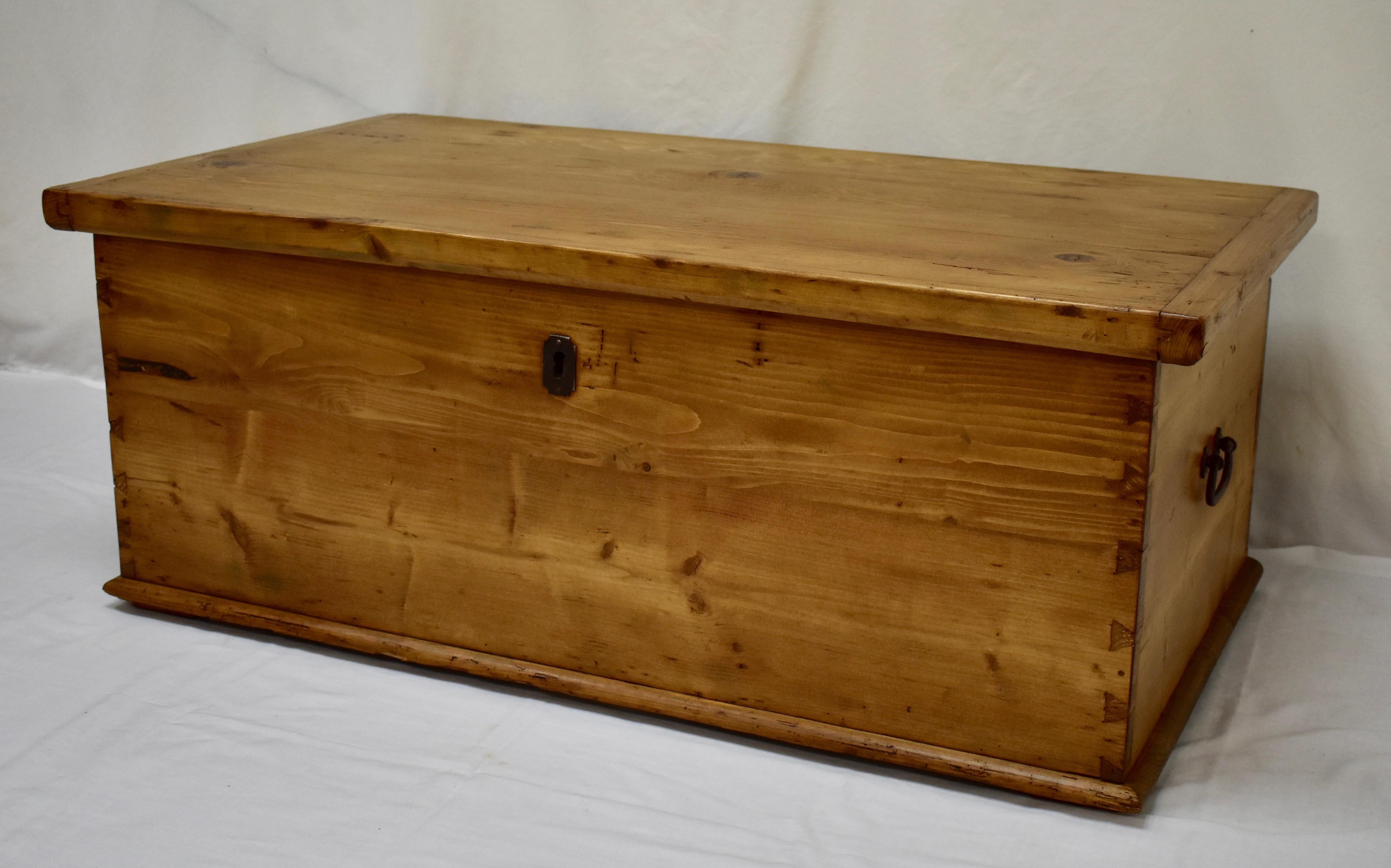 19th Century Pine Trunk or Blanket chest