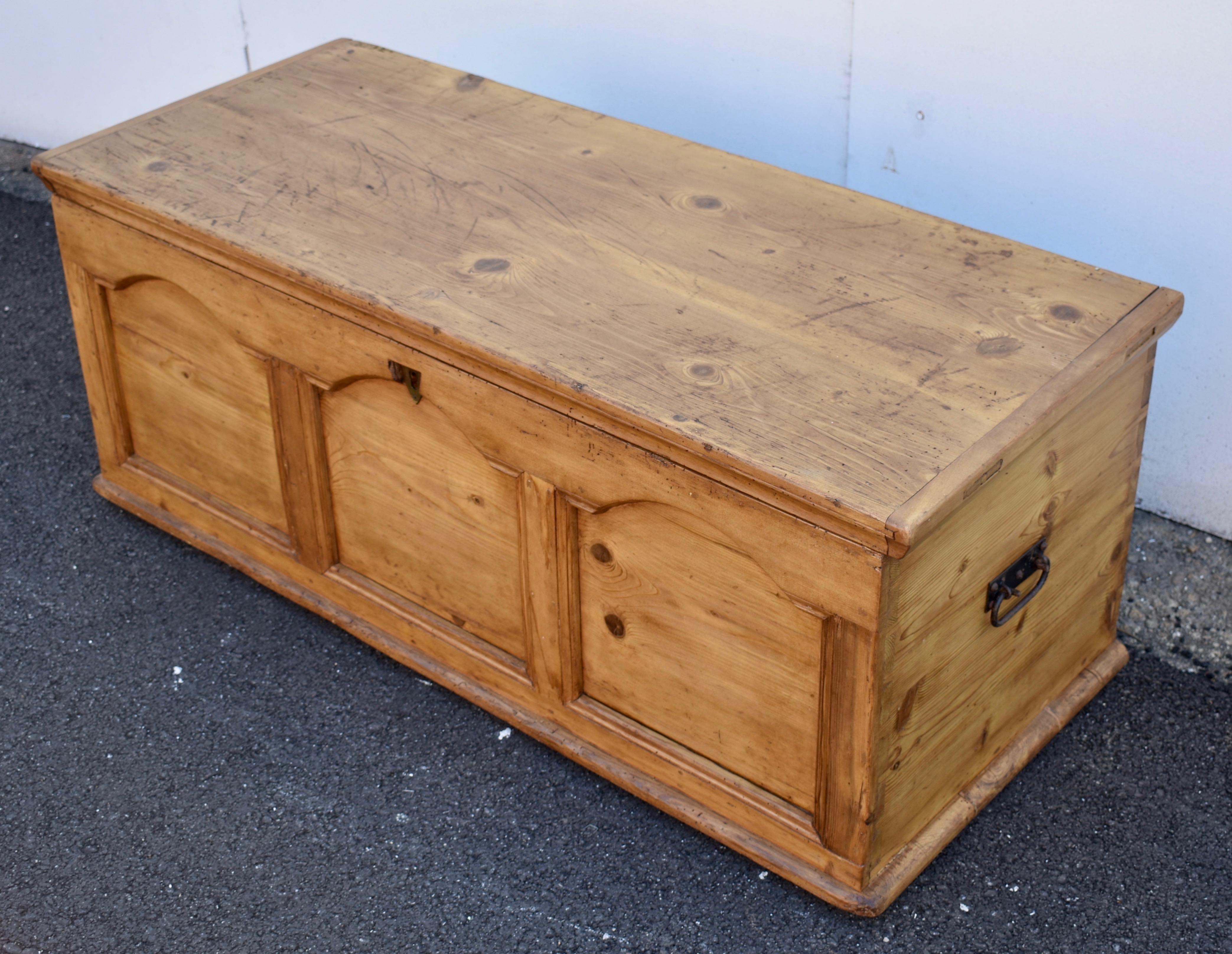 Pine Trunk or Blanket Chest In Good Condition In Baltimore, MD