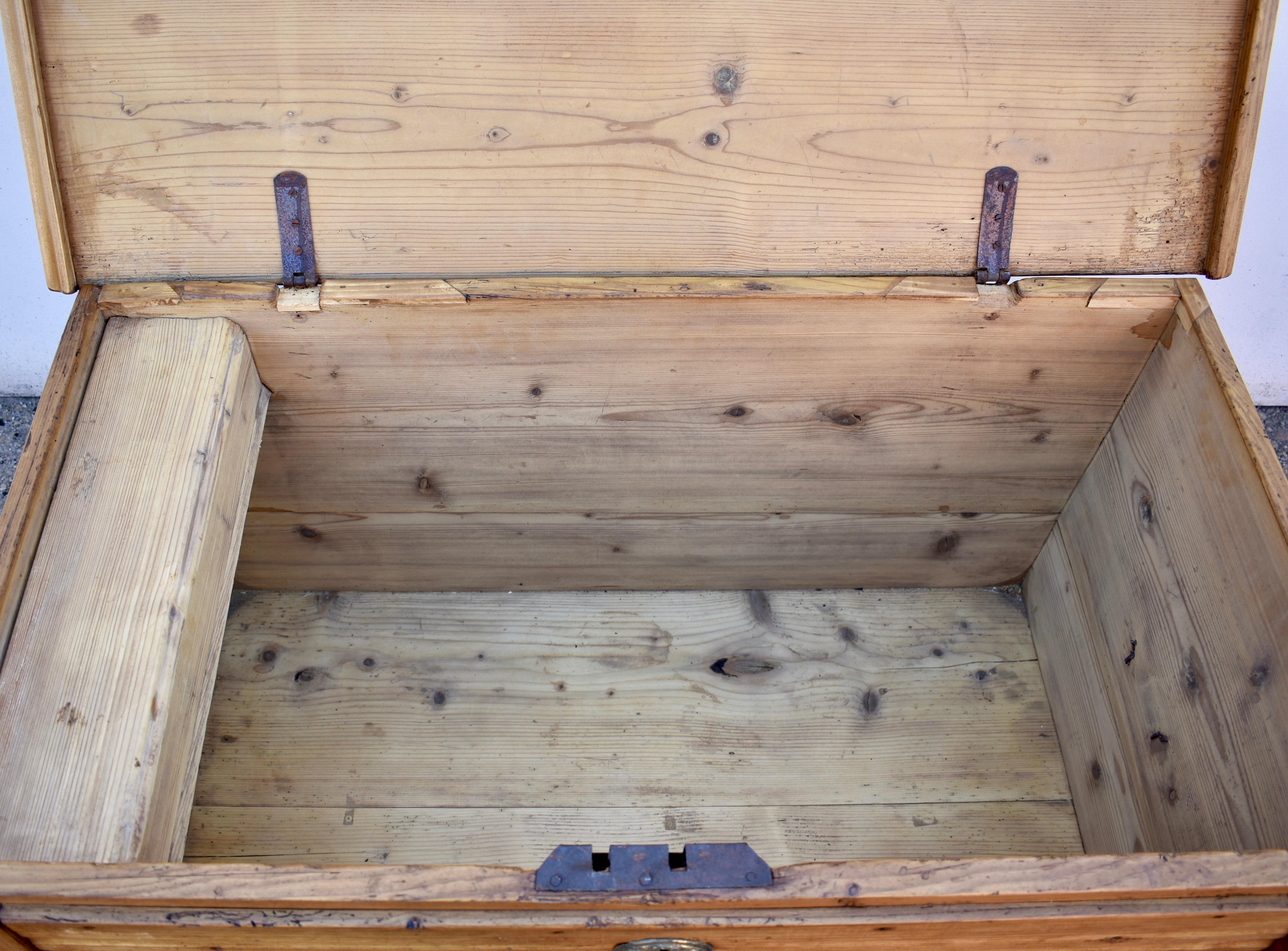 Polished Pine Trunk or Blanket Chest