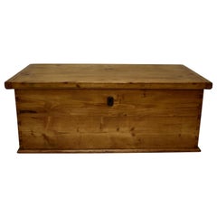 Antique Pine Trunk or Blanket chest