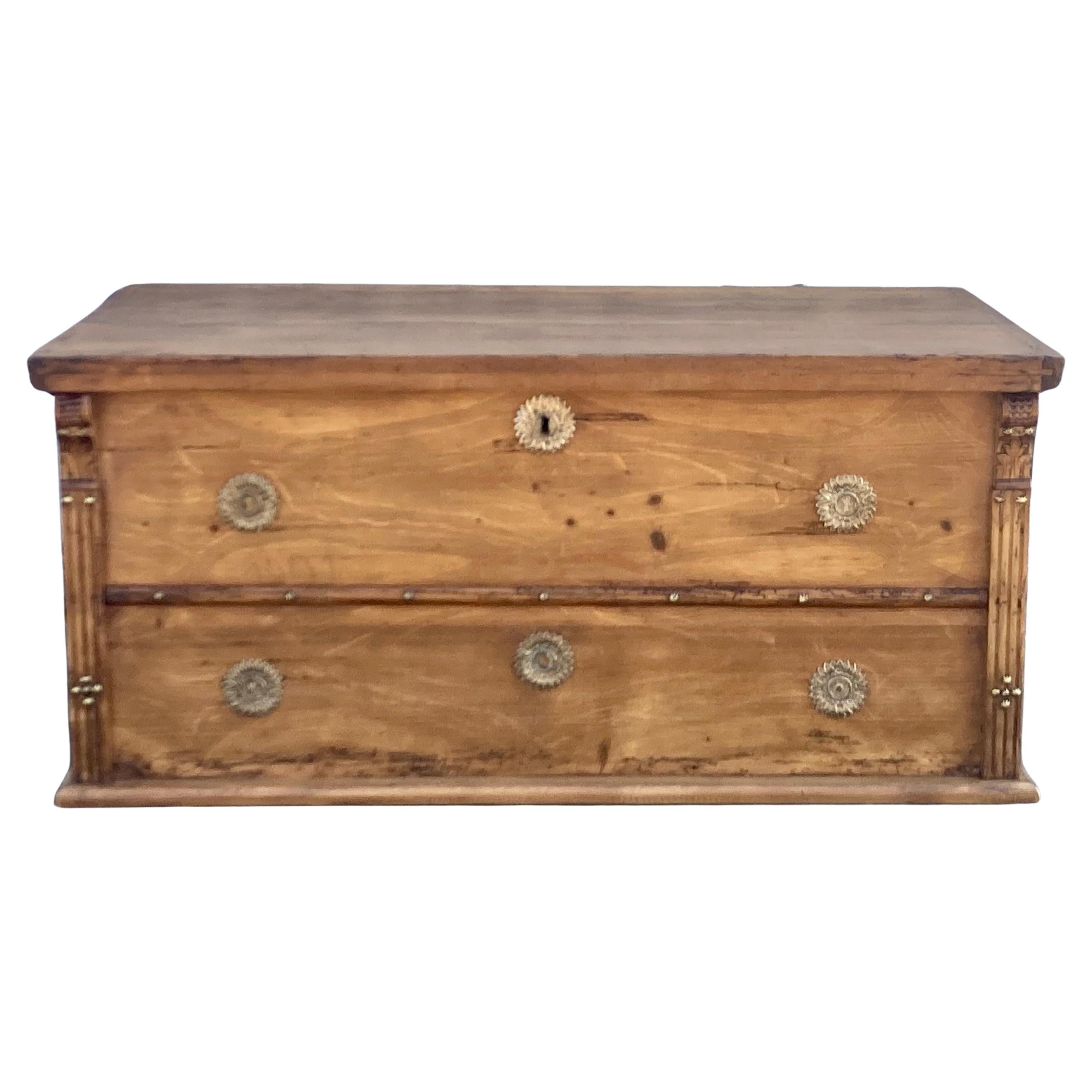 Pine Trunk or Blanket Chest For Sale