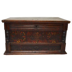 Pine Trunk or Blanket Chest in Original Paint