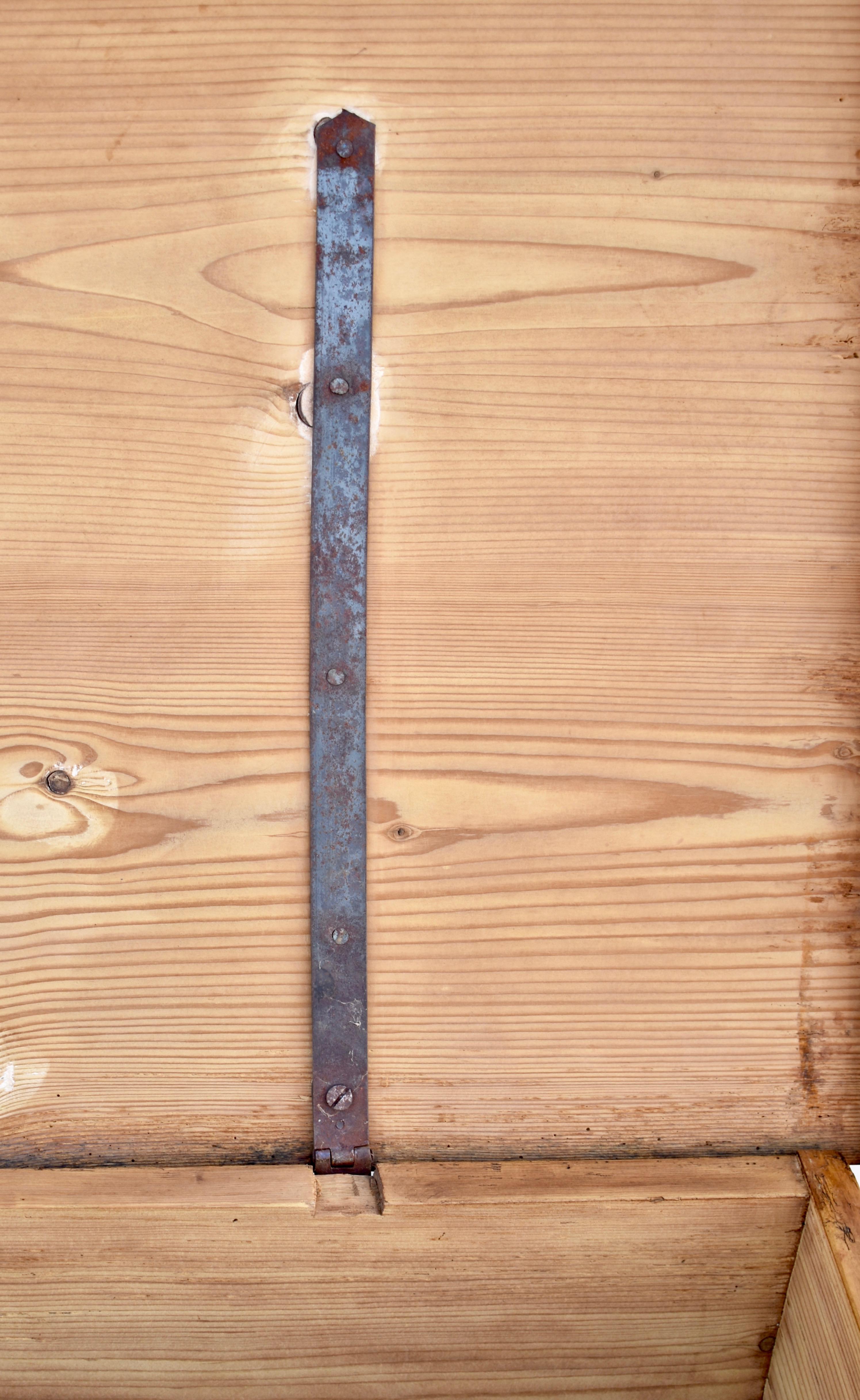 Pine Trunk or Mule Chest For Sale 13
