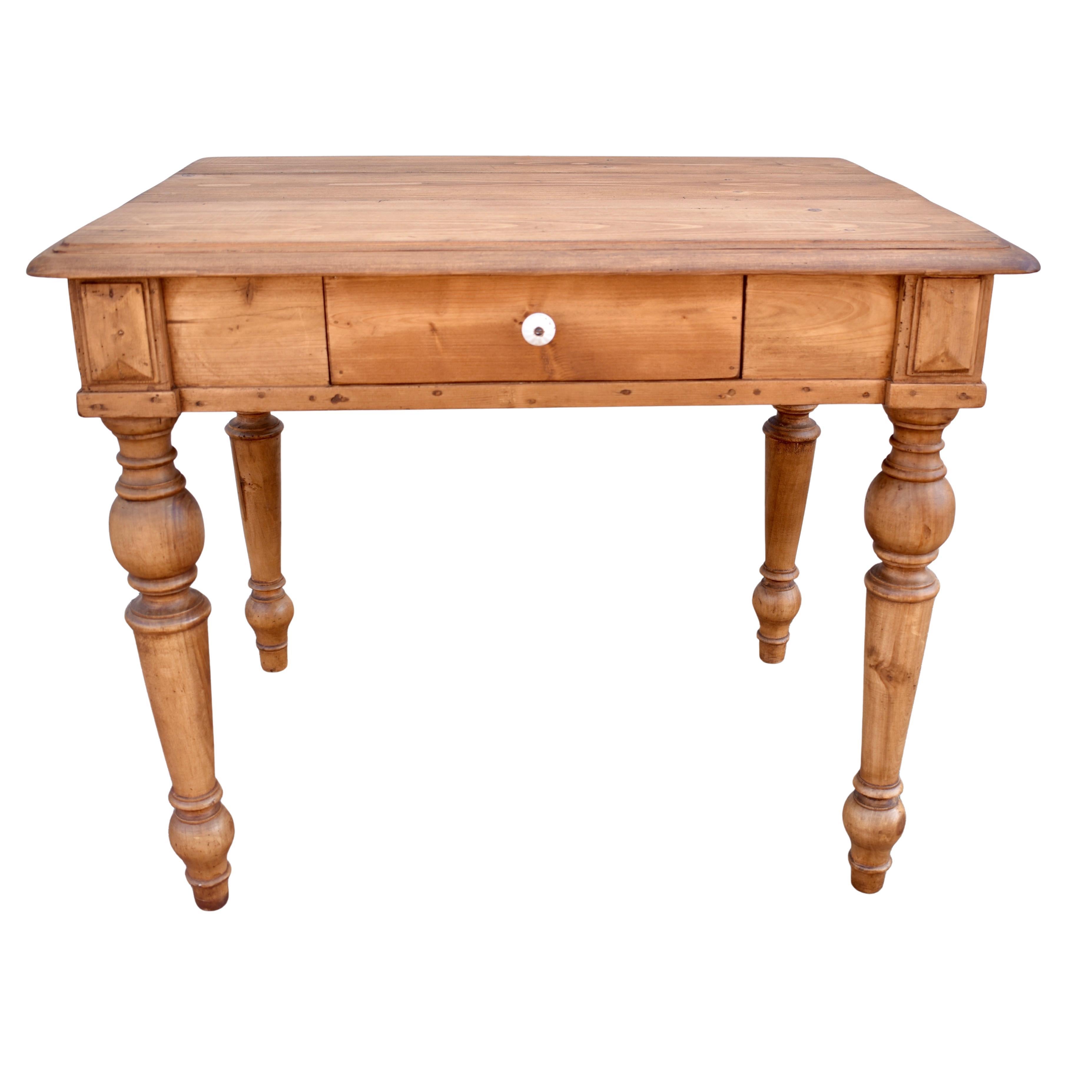 Pine Turned Leg Writing Table