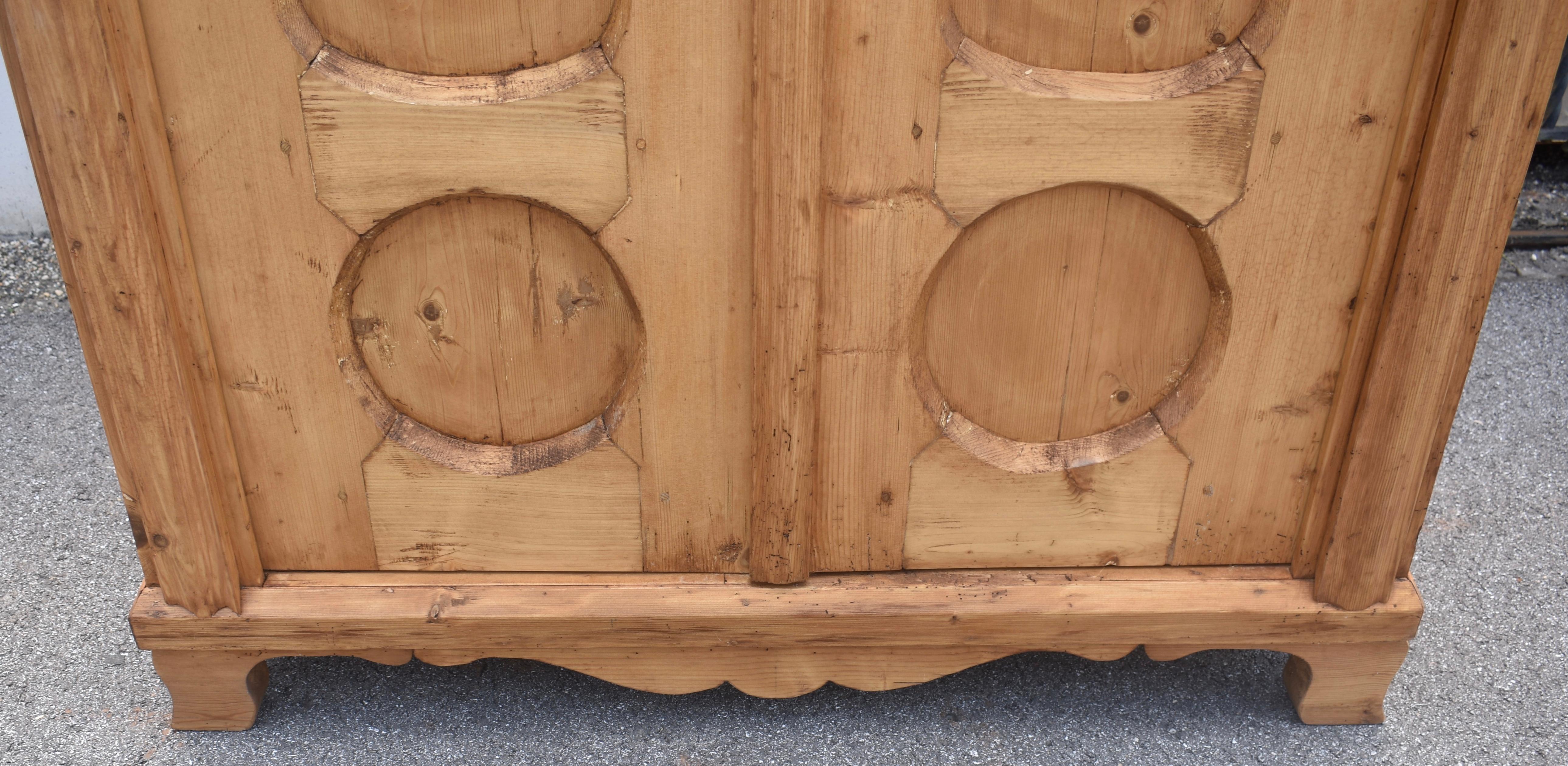 Pine Two Door Armoire For Sale 4