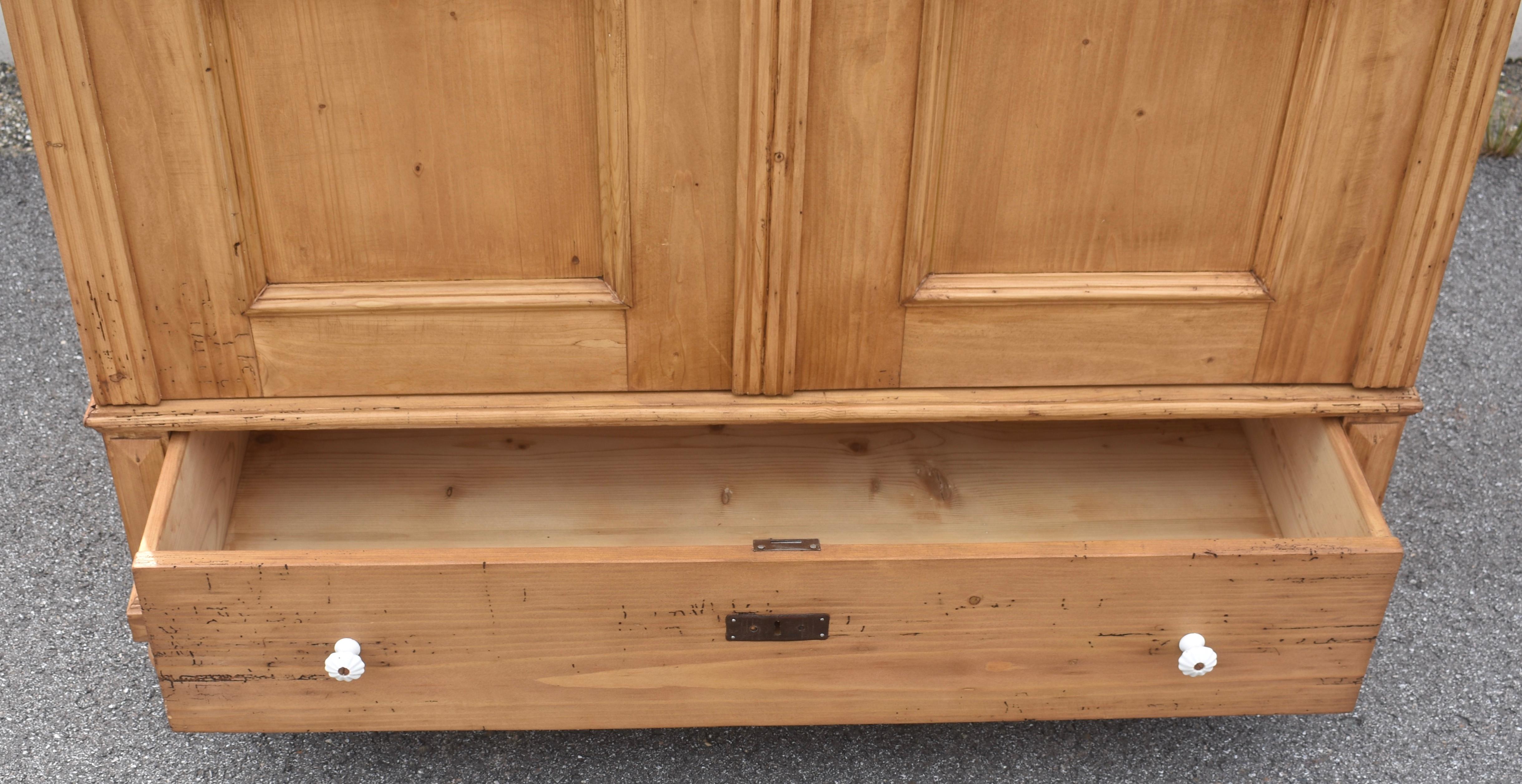 Pine Two Door Armoire For Sale 5