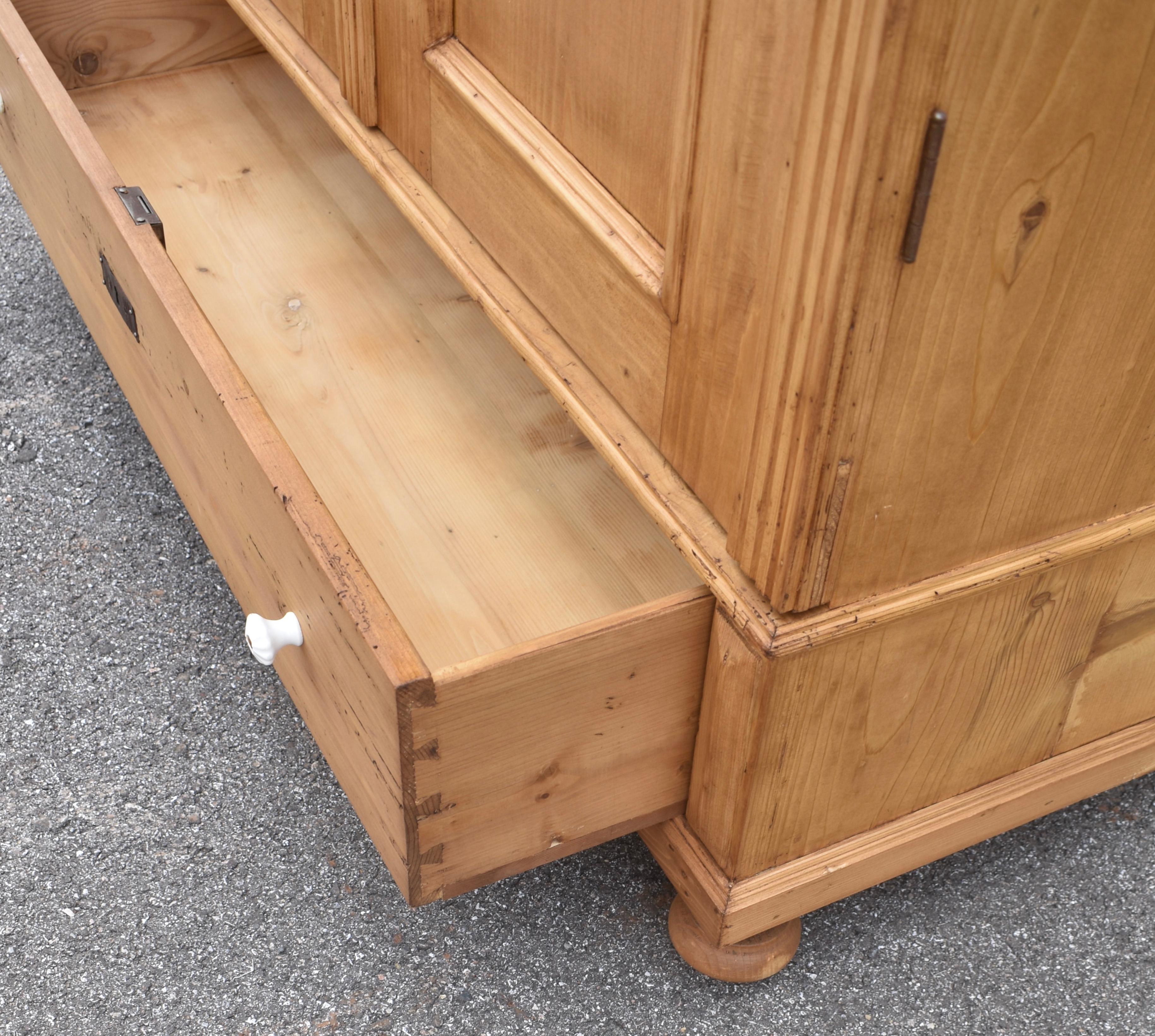 Pine Two Door Armoire For Sale 6
