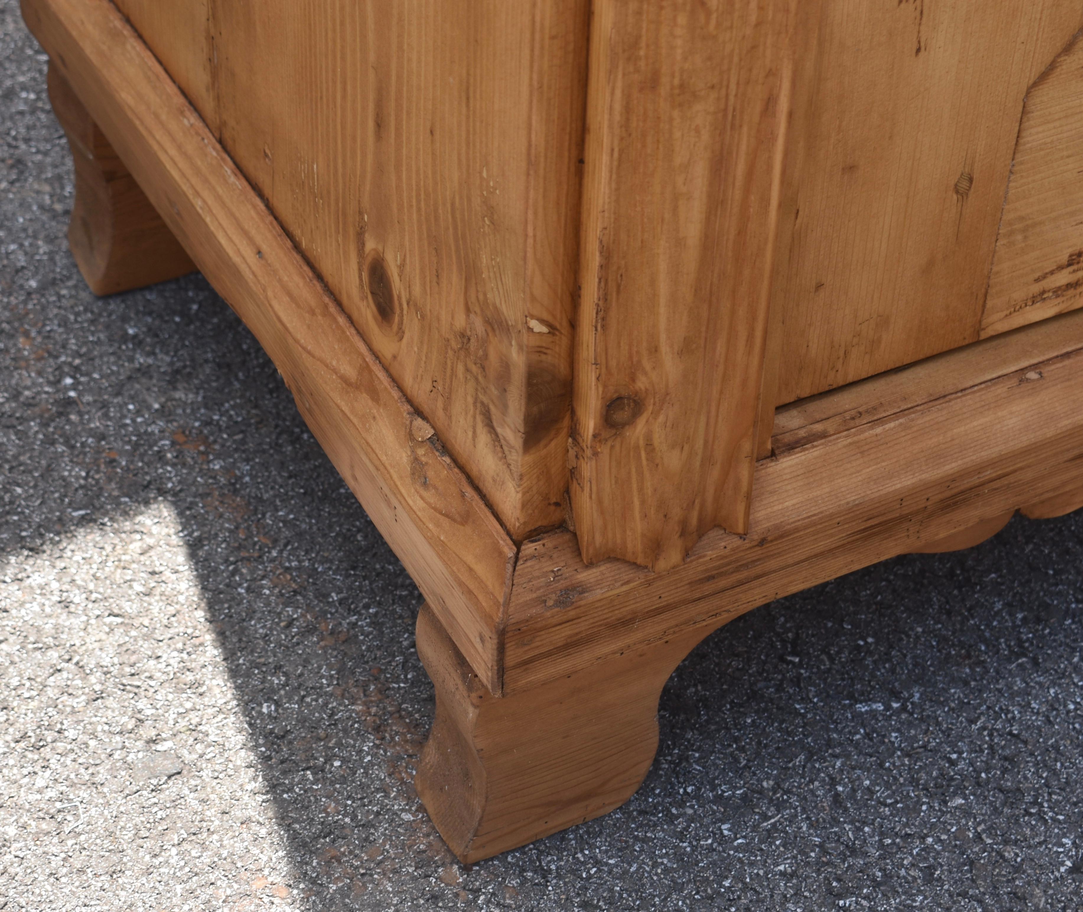 Pine Two Door Armoire For Sale 6