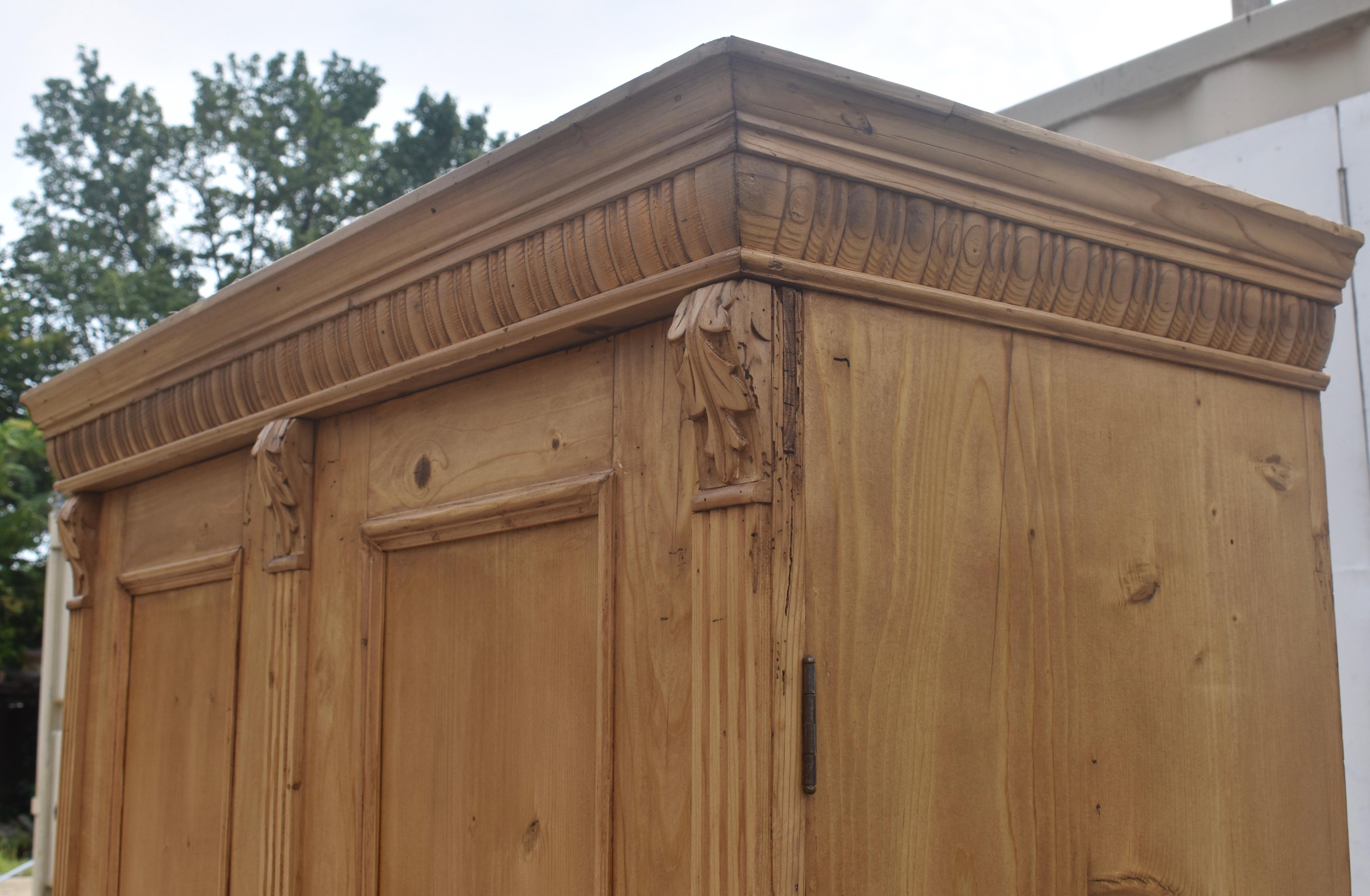 Pine Two Door Armoire For Sale 7