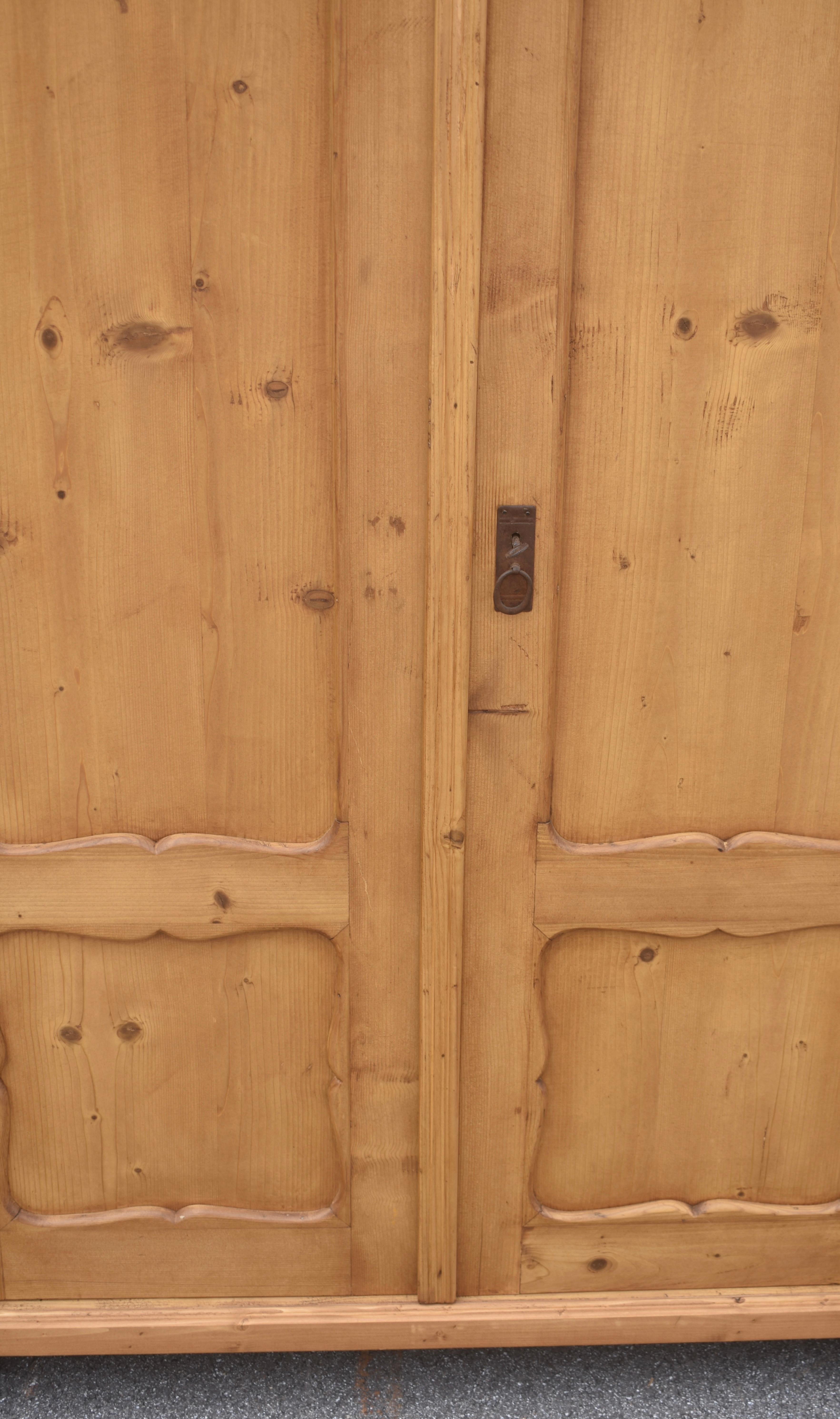 Pine Two Door Armoire For Sale 9