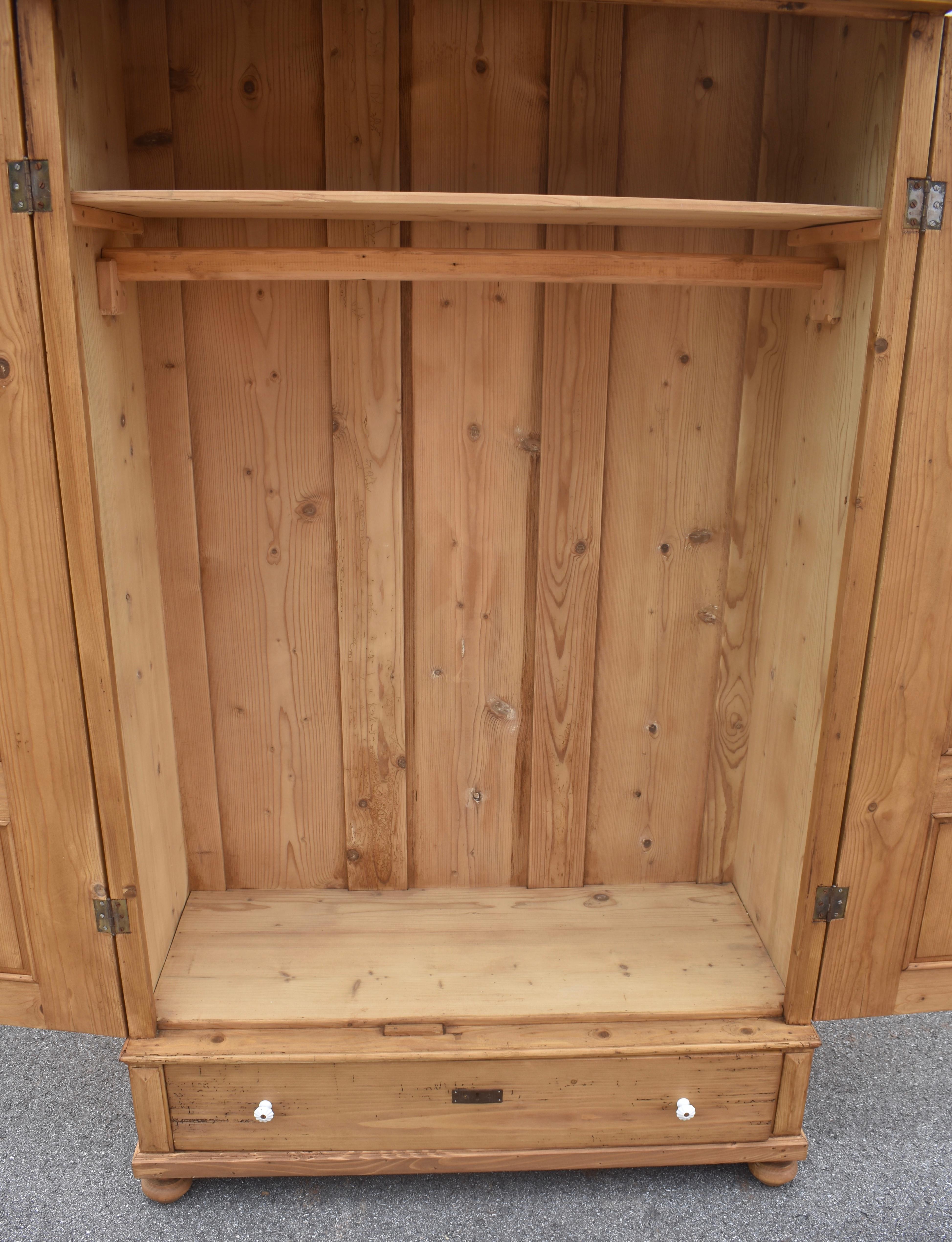 Pine Two Door Armoire For Sale 9