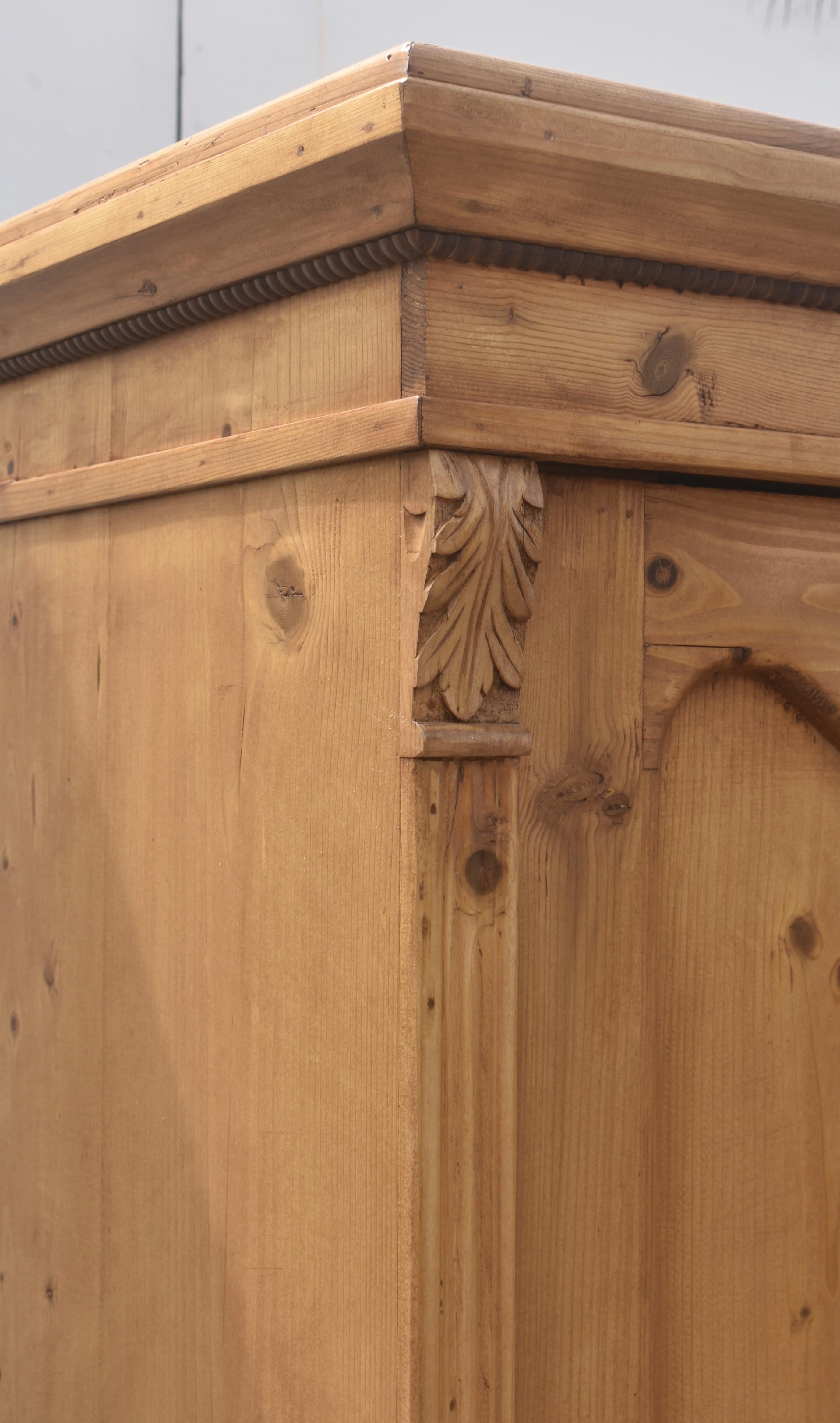 Pine Two Door Armoire For Sale 10