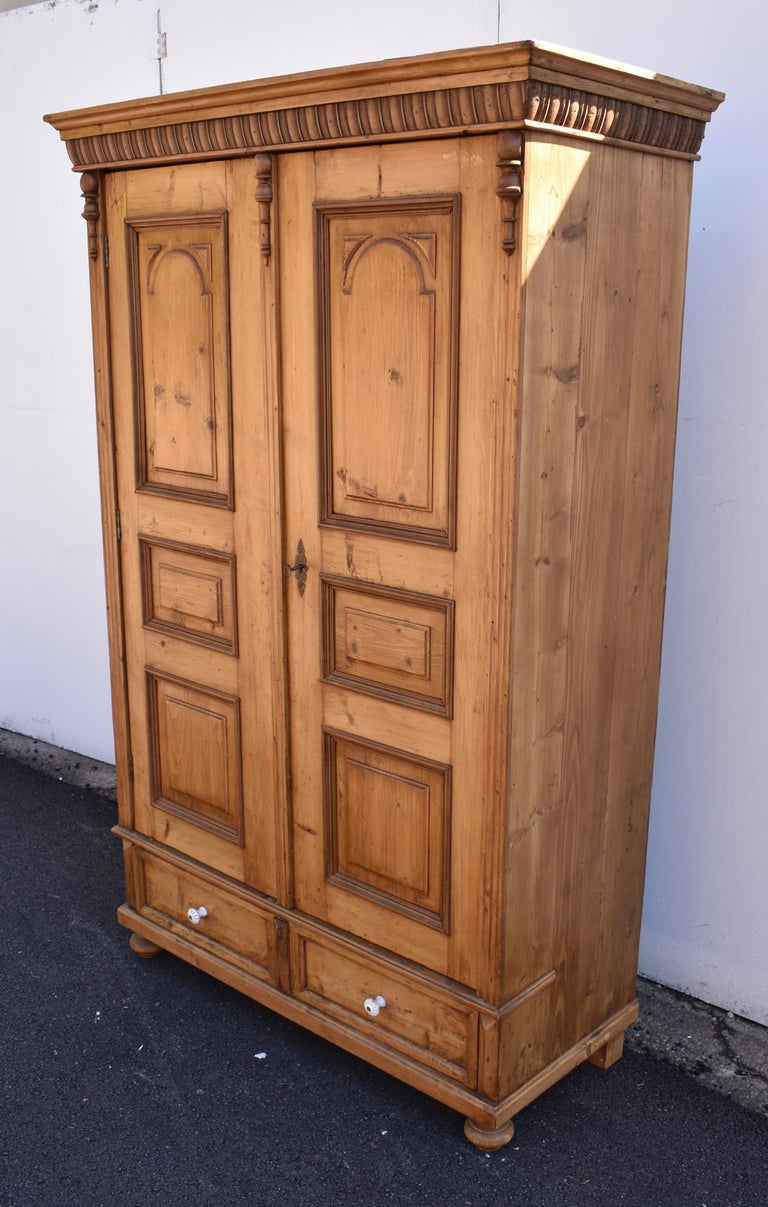 Pine Two Door Armoire at 1stDibs