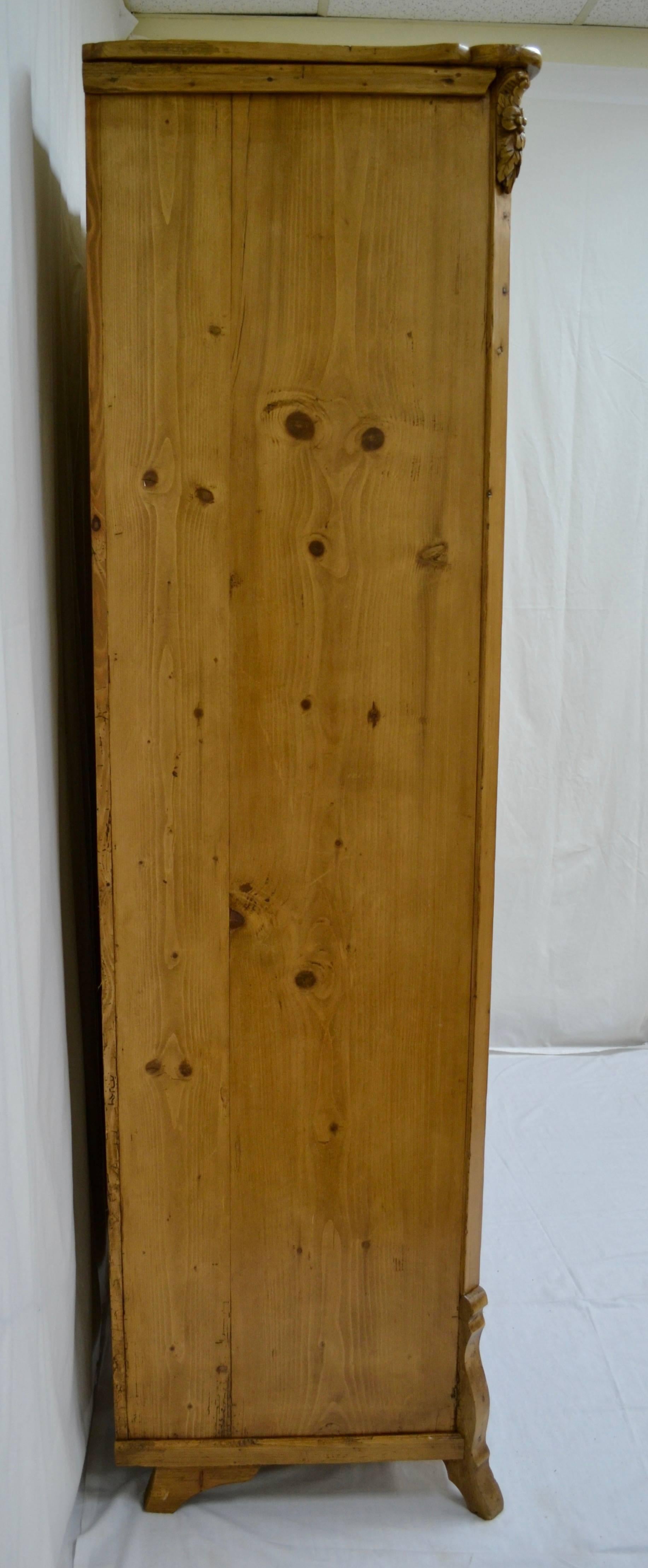 Pine Two-Door Armoire In Good Condition In Baltimore, MD