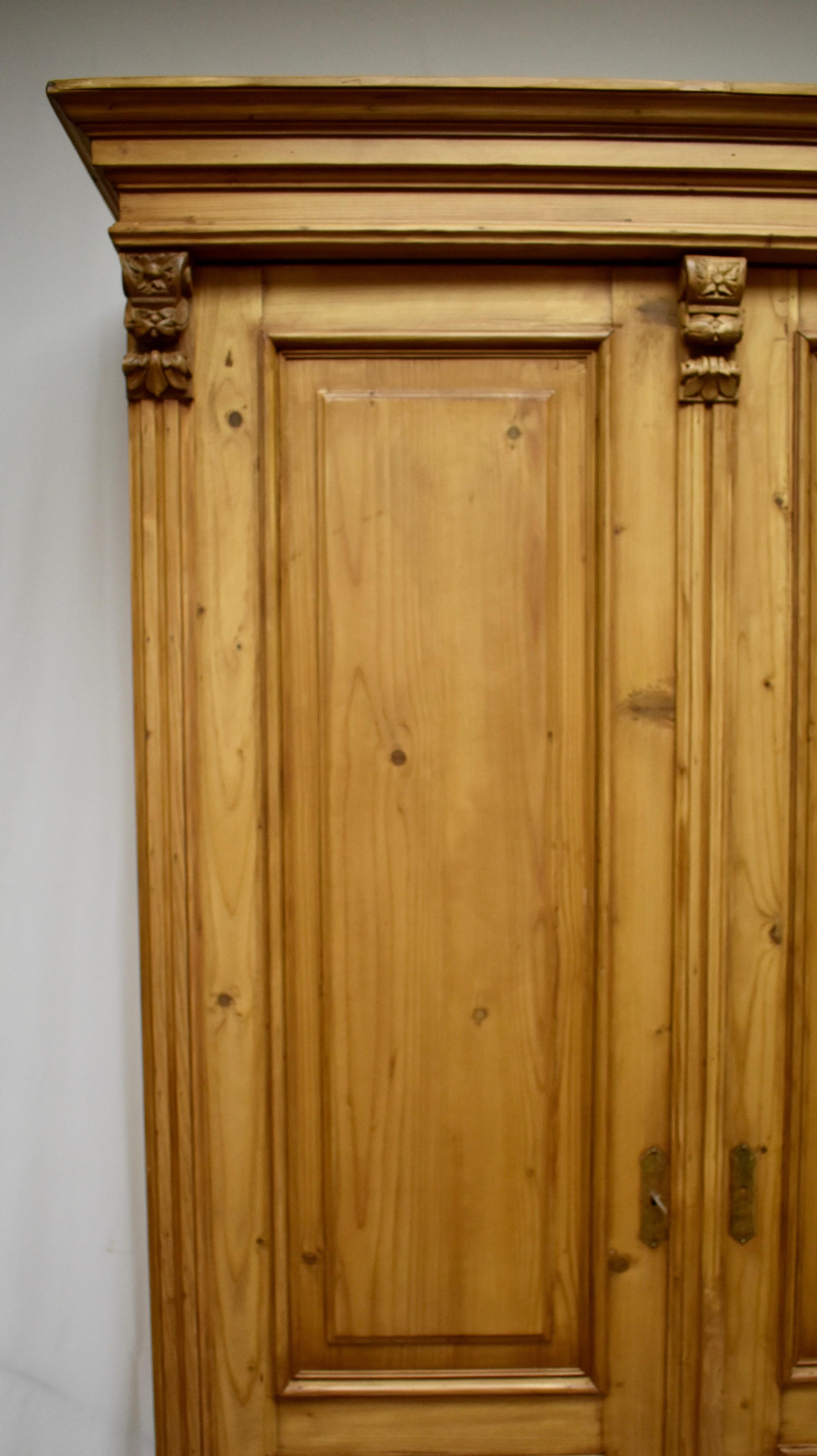Pine Two-Door Armoire In Excellent Condition In Baltimore, MD