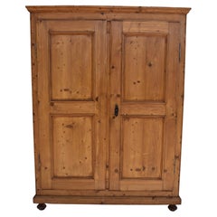 Antique Pine Two Door Armoire