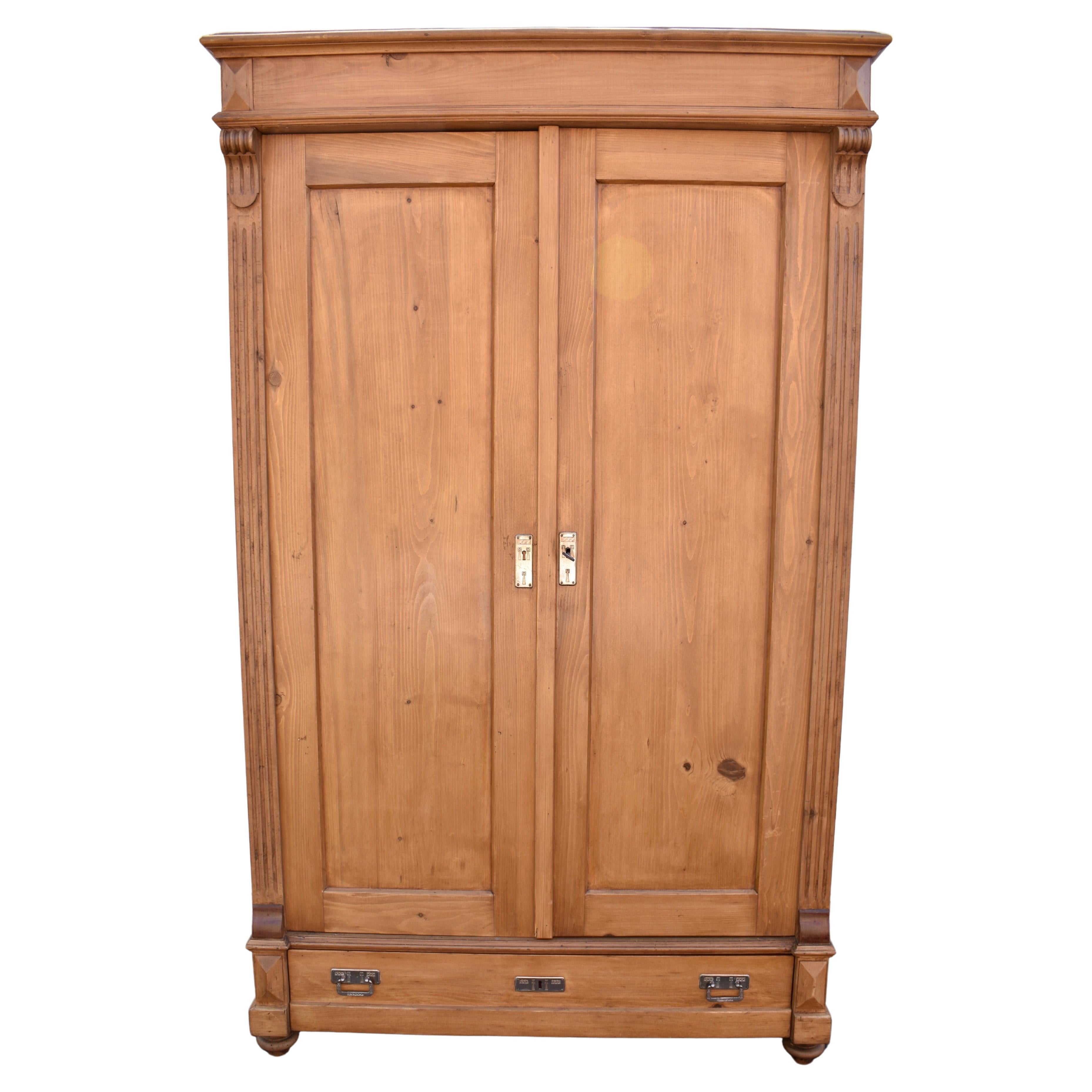 European Pine Armoire For Sale at 1stDibs