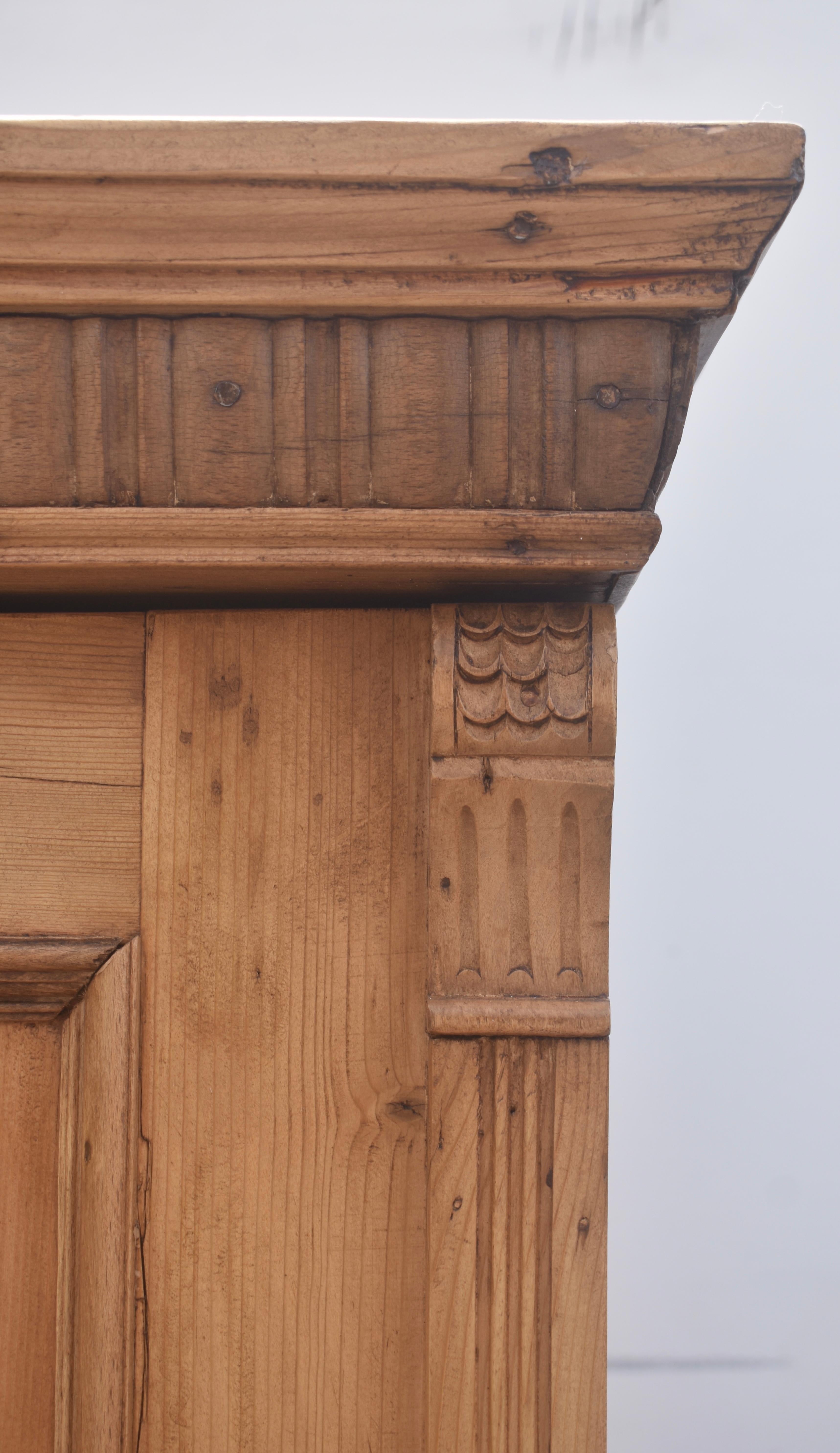 Pine Two Door Armoire, Hungary For Sale 3