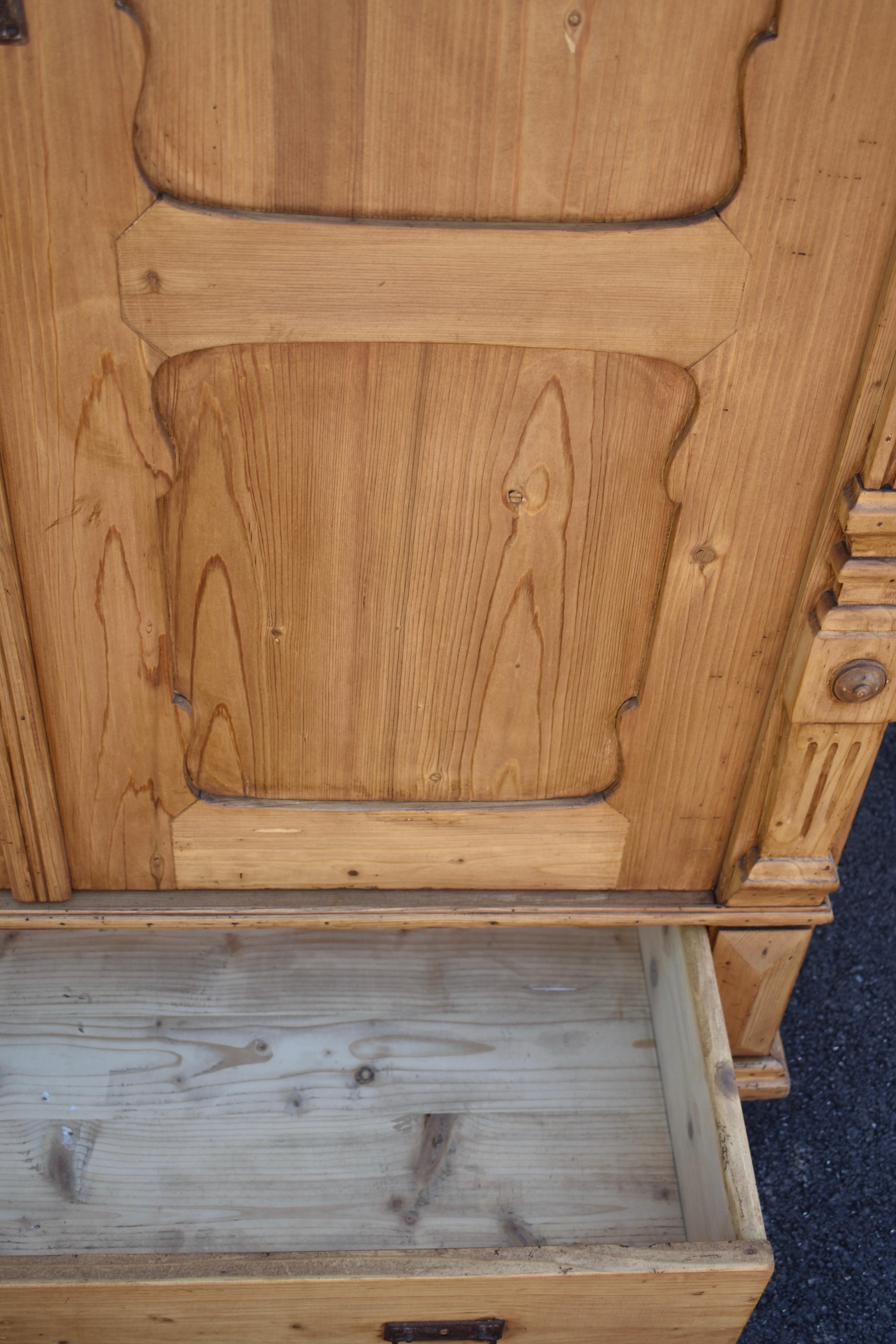 Pine Two Door Armoire with Interior 12