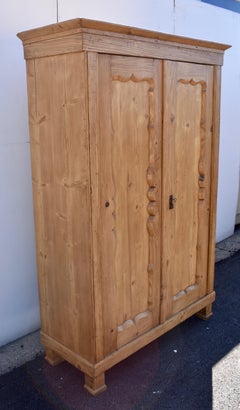 Pine Two Door Armoire with Interior