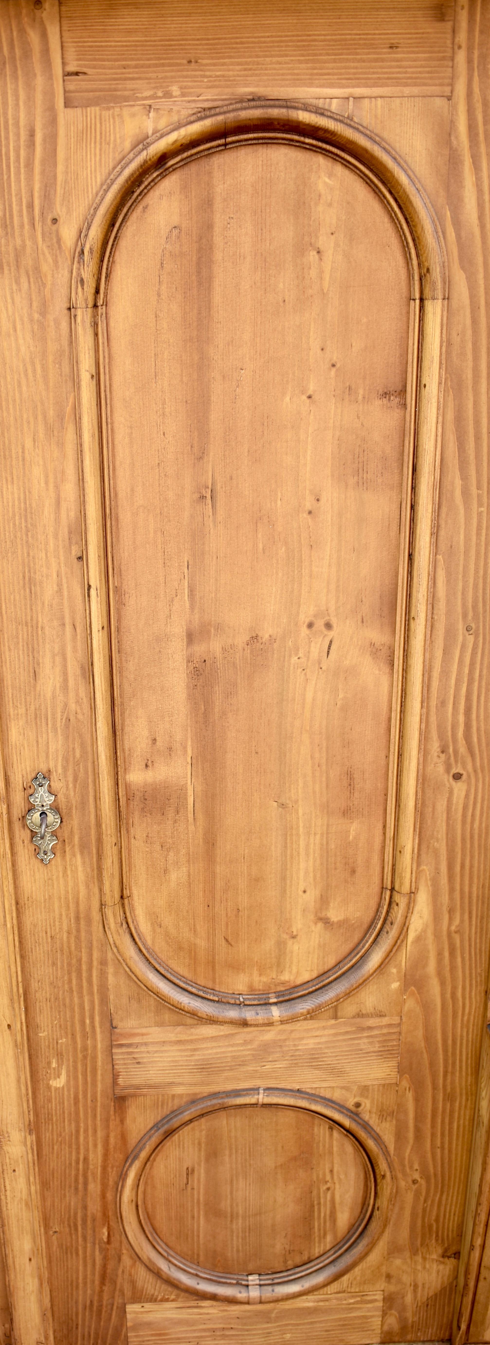 Pine Two Door Armoire with Interior In Good Condition In Baltimore, MD