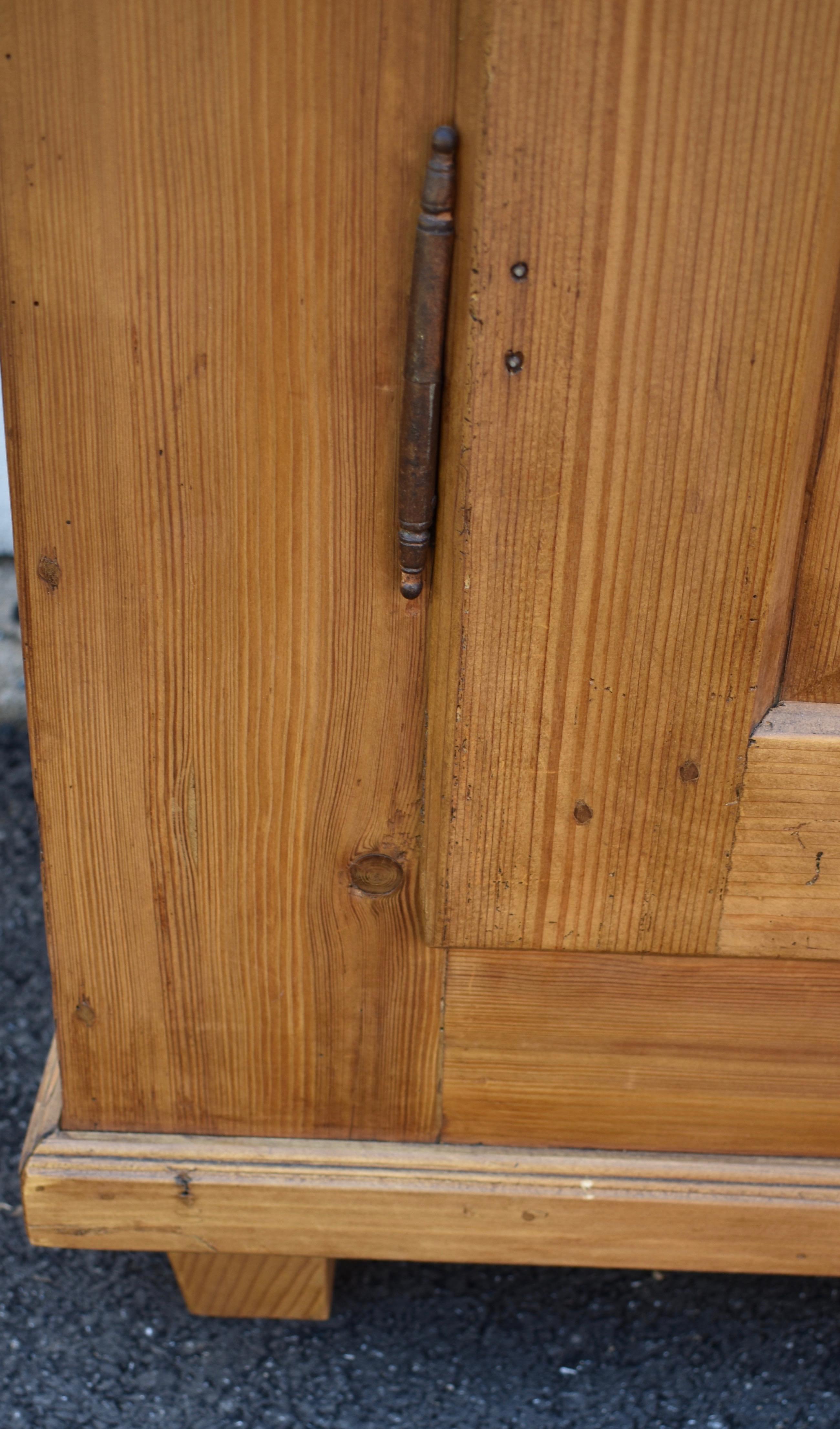 Pine Two Door Armoire with Interior 2