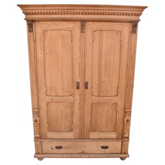 Pine Two Door Armoire with Interior