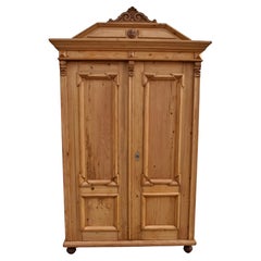 Armoire a due ante in pino con cartiglio rimovibile