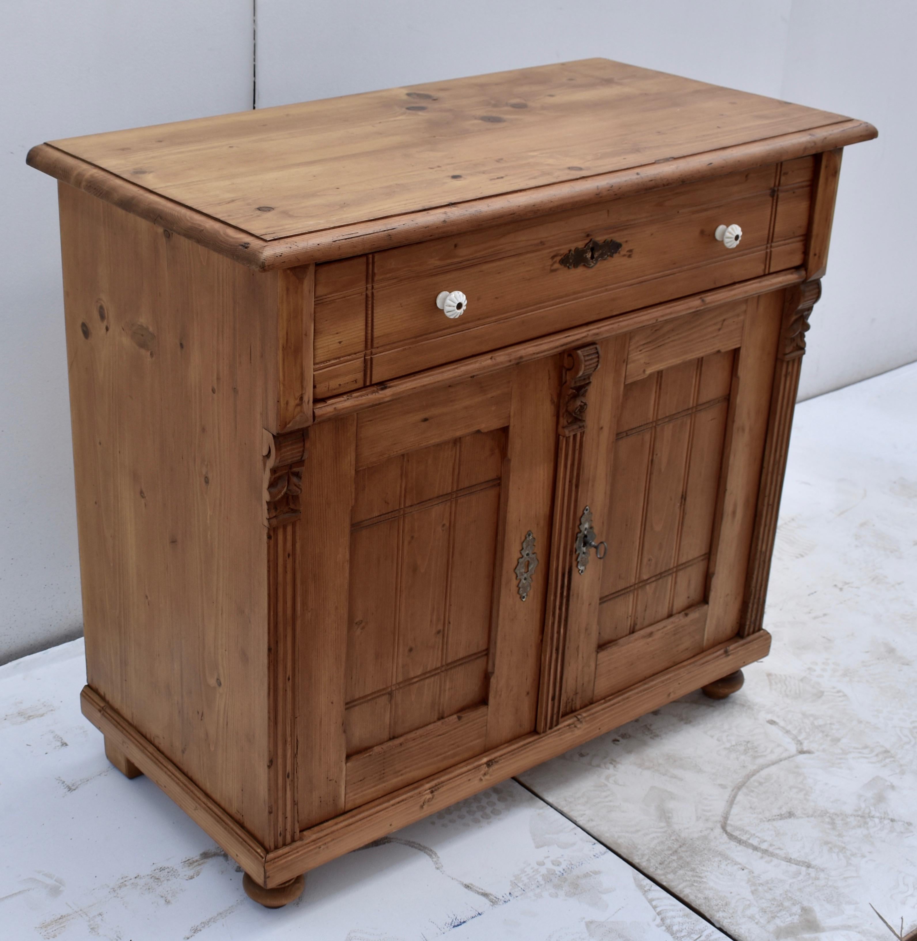 Country Pine Two Door Dresser Base For Sale