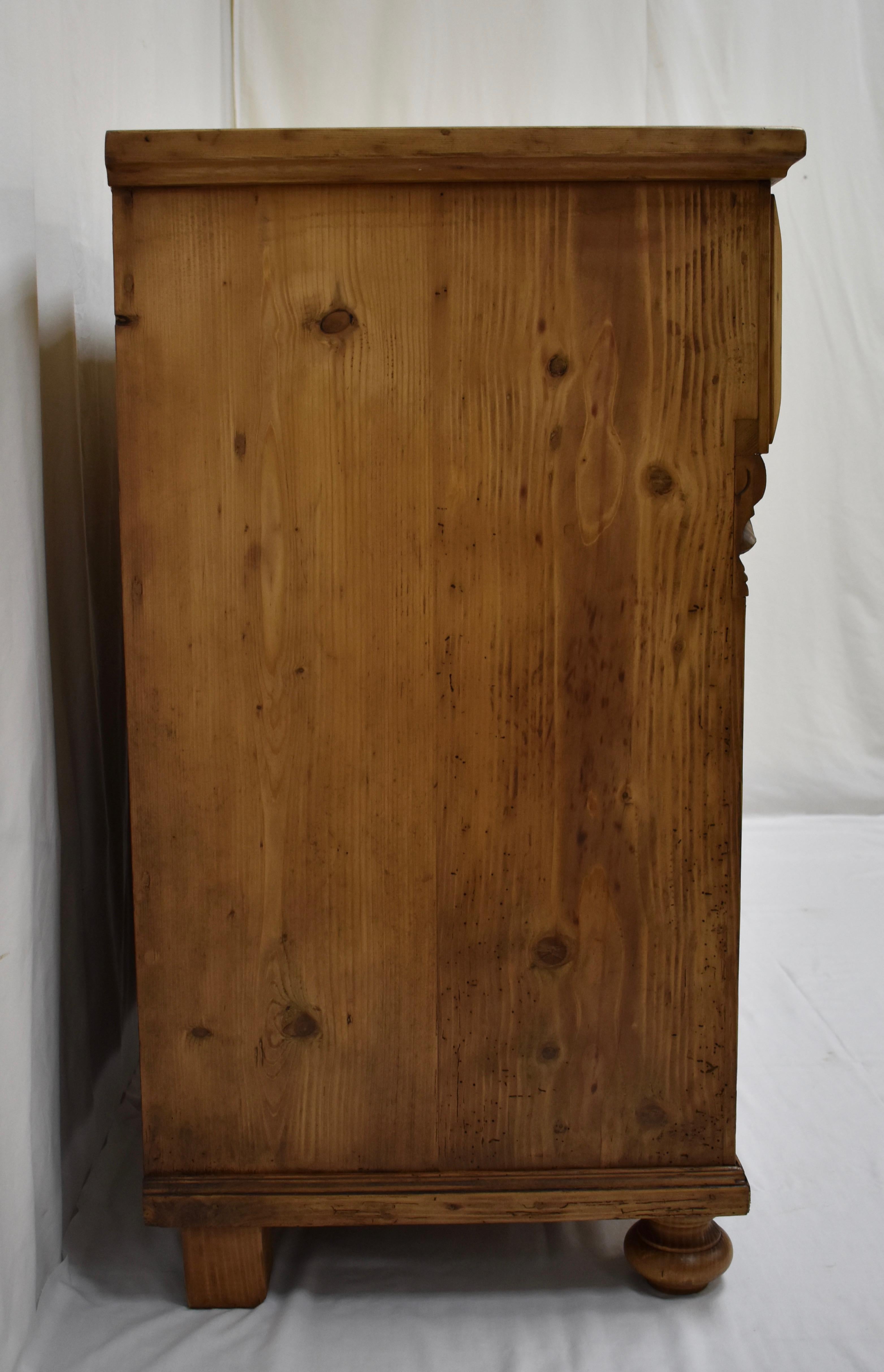 Pine Two-Door Dresser Base In Good Condition In Baltimore, MD