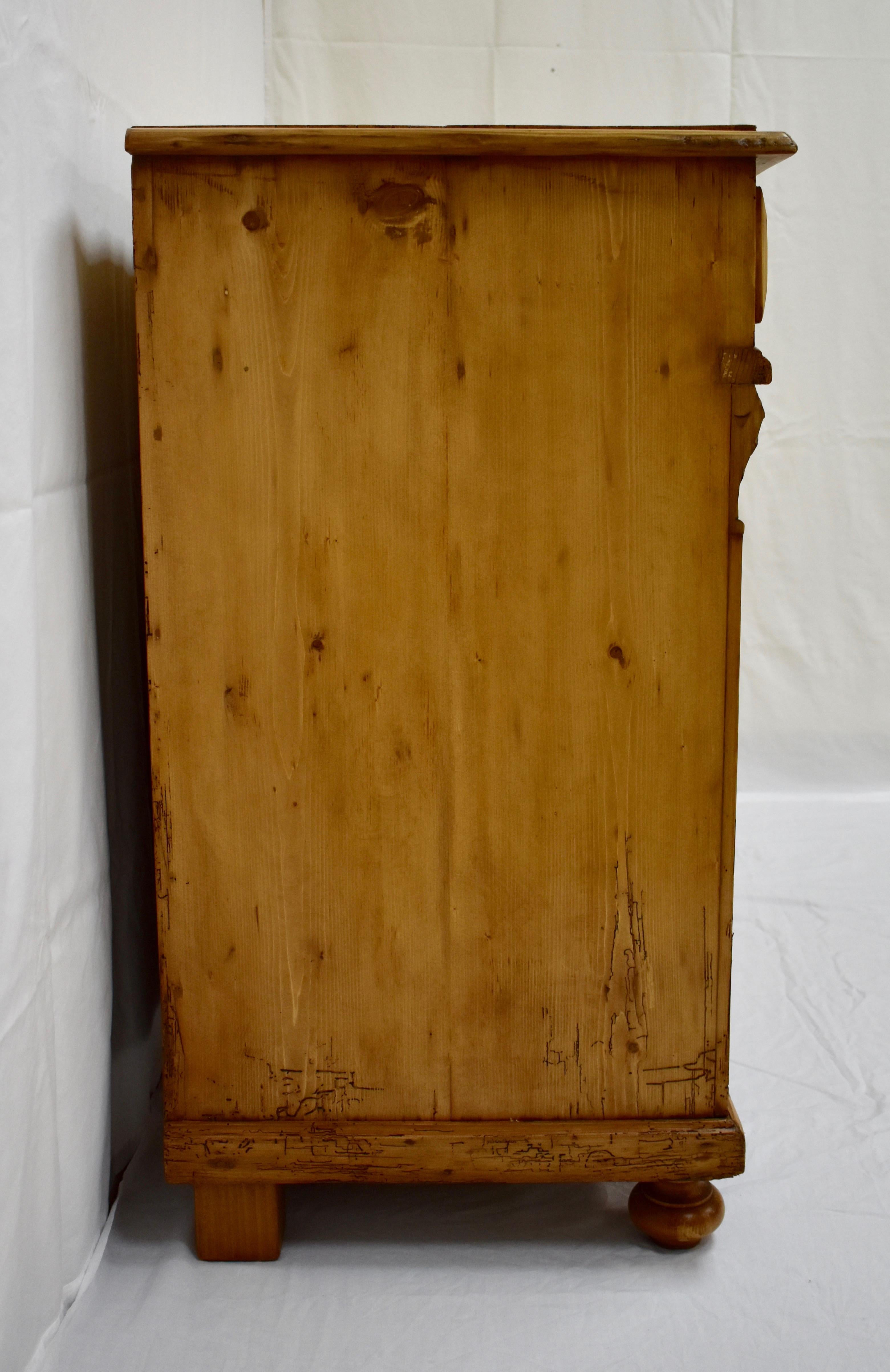 Pine Two Door Dresser Base In Good Condition In Baltimore, MD