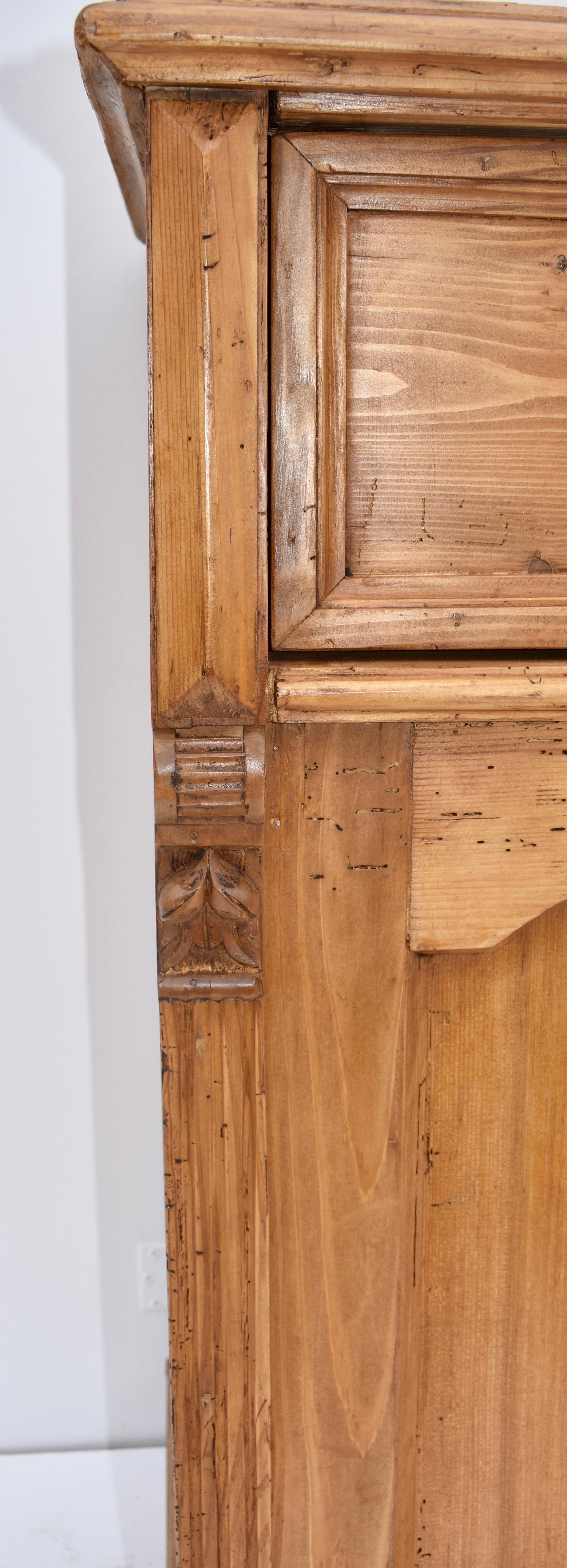 19th Century Pine Two-Door Dresser Base