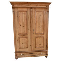 Pine Two Door Eight Panel Armoire
